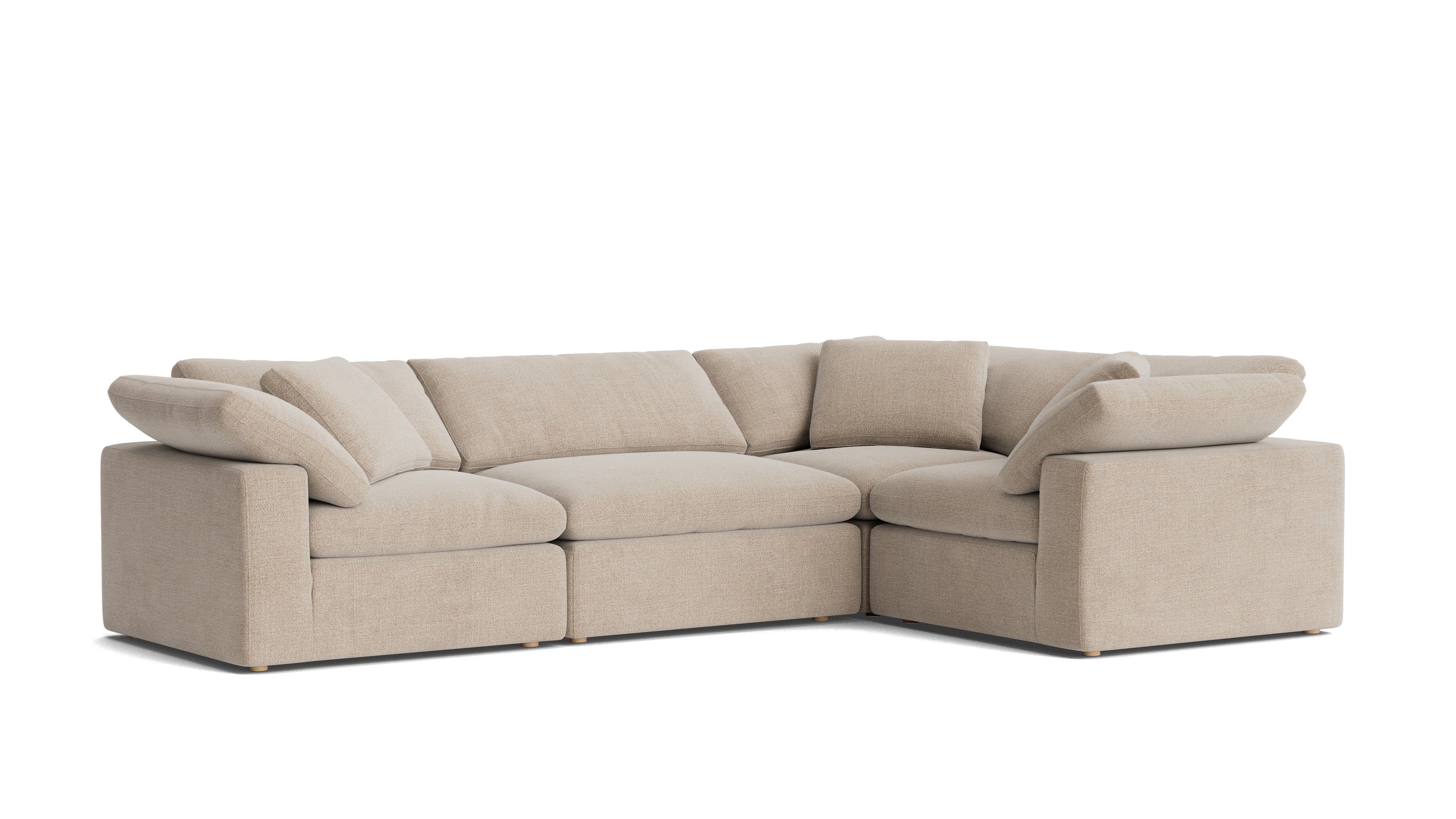 Movie Night™ 4-Piece Modular Sectional Closed, Large, Champagne