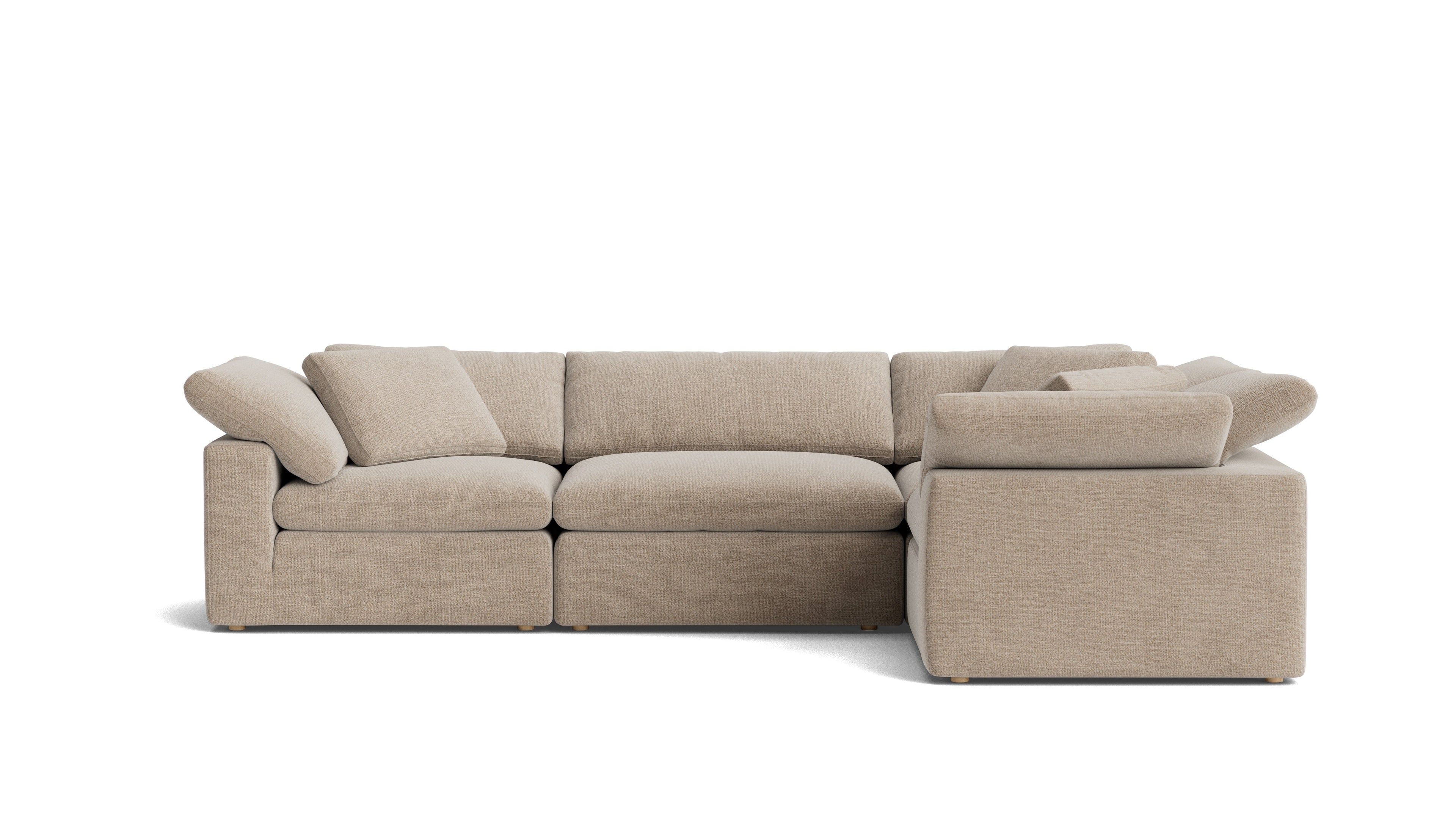 Movie Night™ 4-Piece Modular Sectional Closed, Large, Champagne