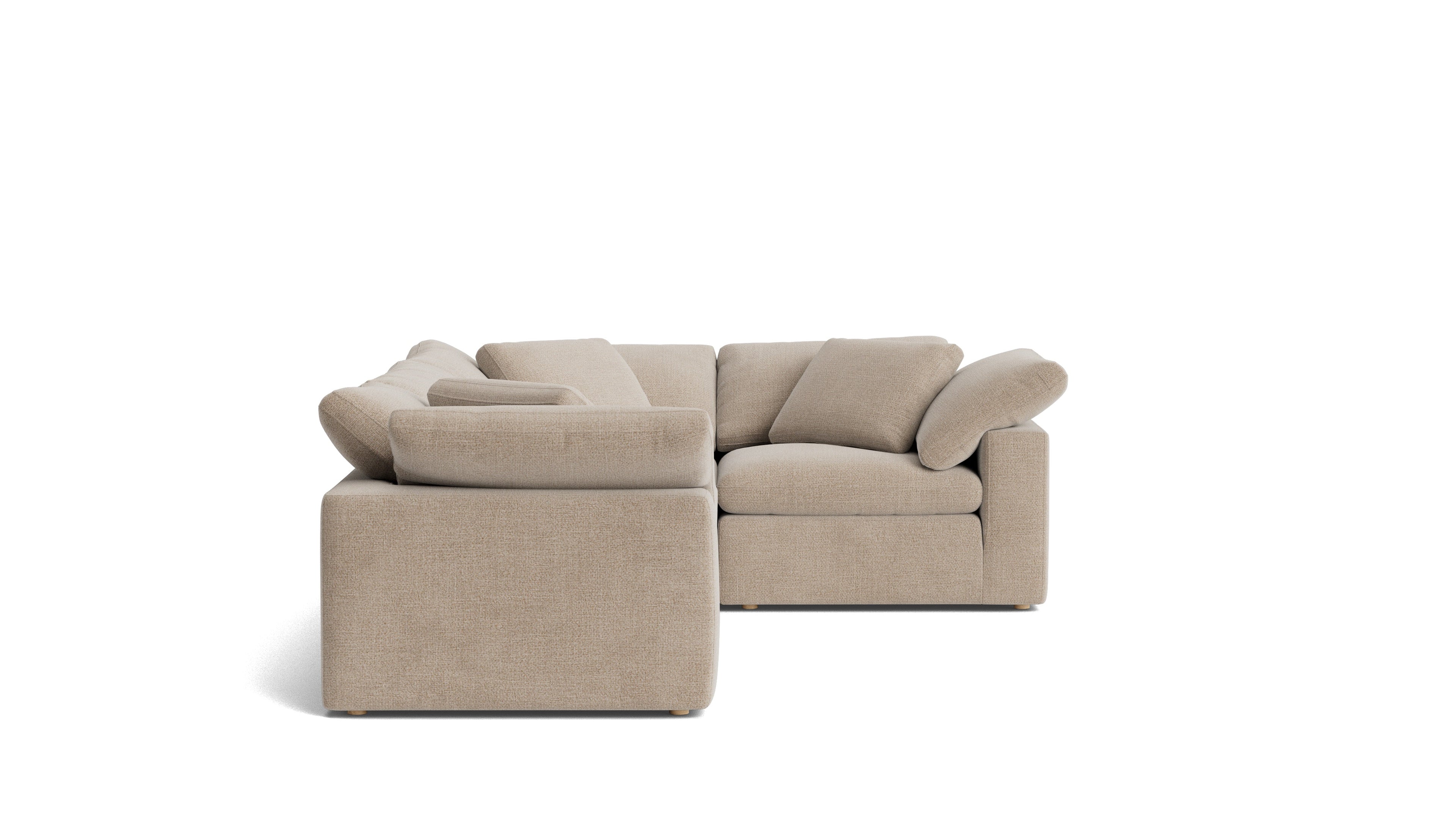 Movie Night™ 4-Piece Modular Sectional Closed, Large, Champagne