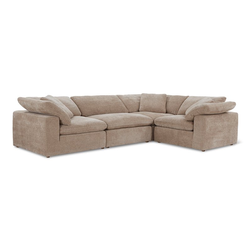 Movie Night™ 4-Piece Modular Sectional Closed, Large, Champagne