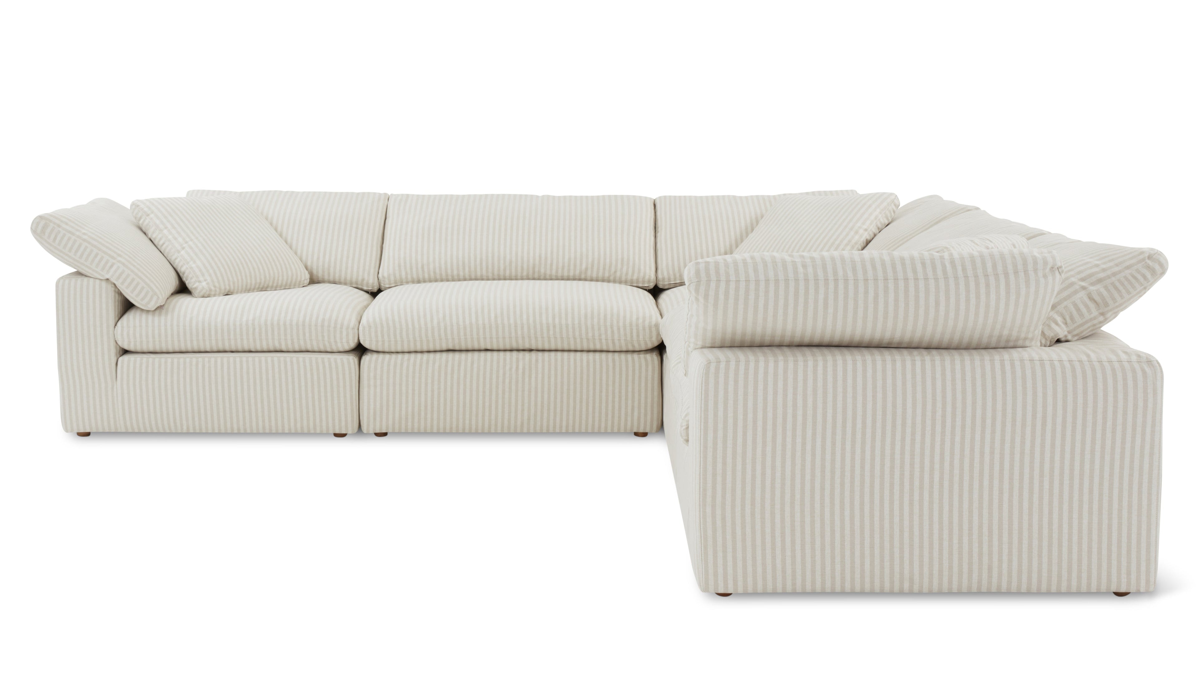 Movie Night™ 5-Piece Modular Sectional Closed, Large, Newport Stripe
