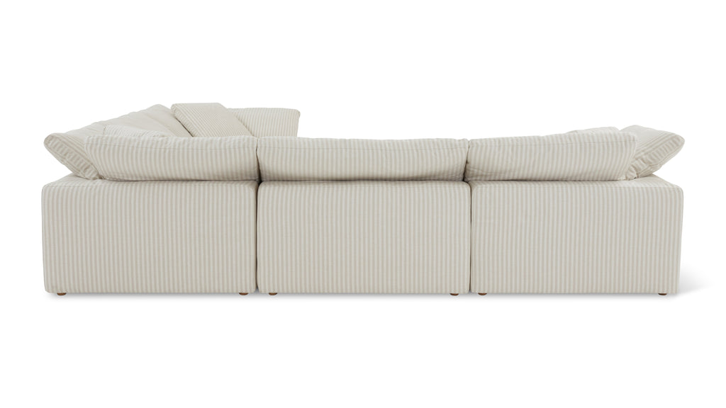 Movie Night™ 5-Piece Modular Sectional Closed, Large, Newport Stripe