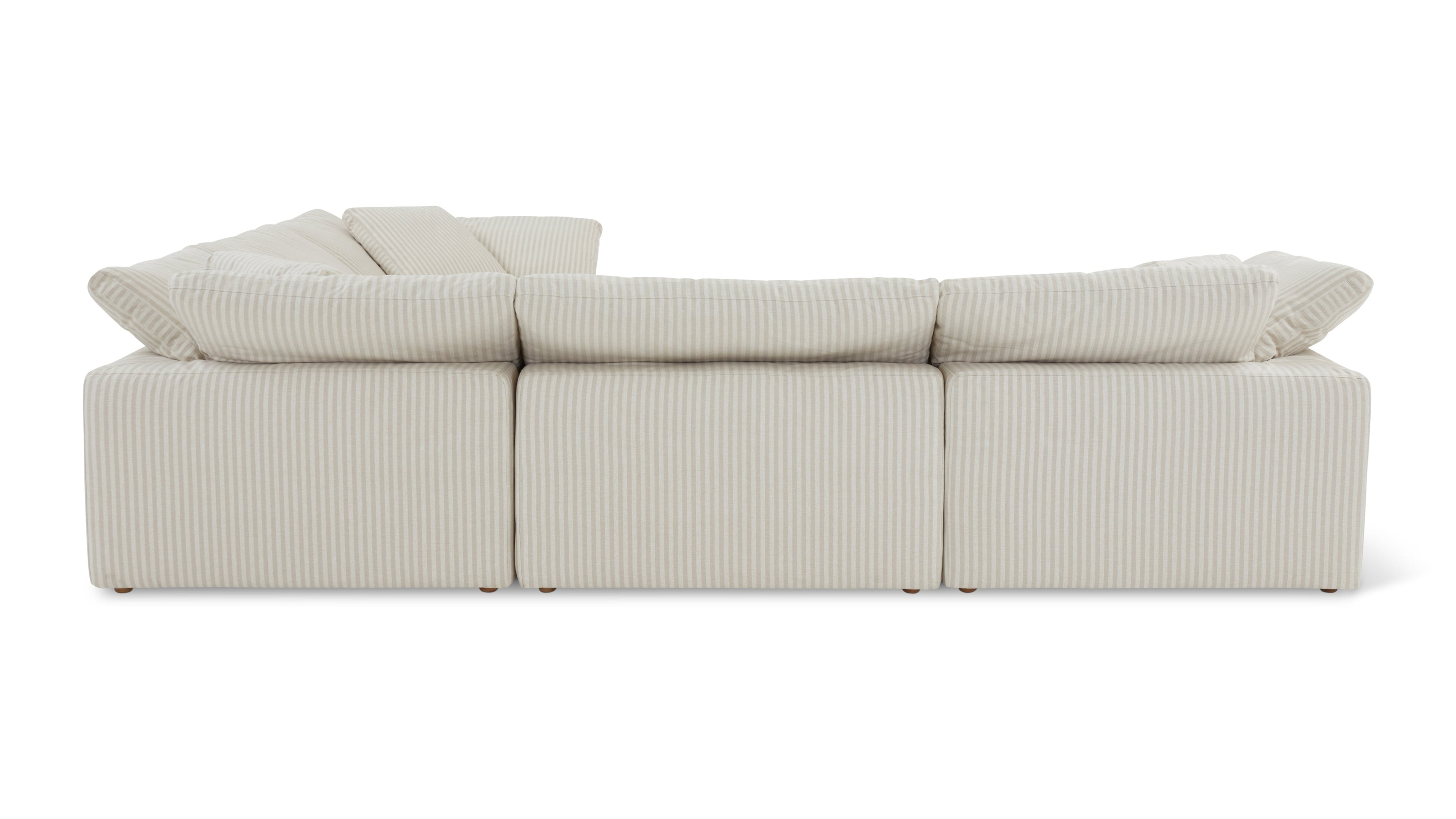 Movie Night™ 5-Piece Modular Sectional Closed, Large, Newport Stripe