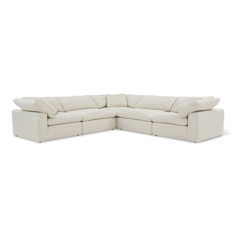 Movie Night™ 5-Piece Modular Sectional Closed, Large, Newport Stripe
