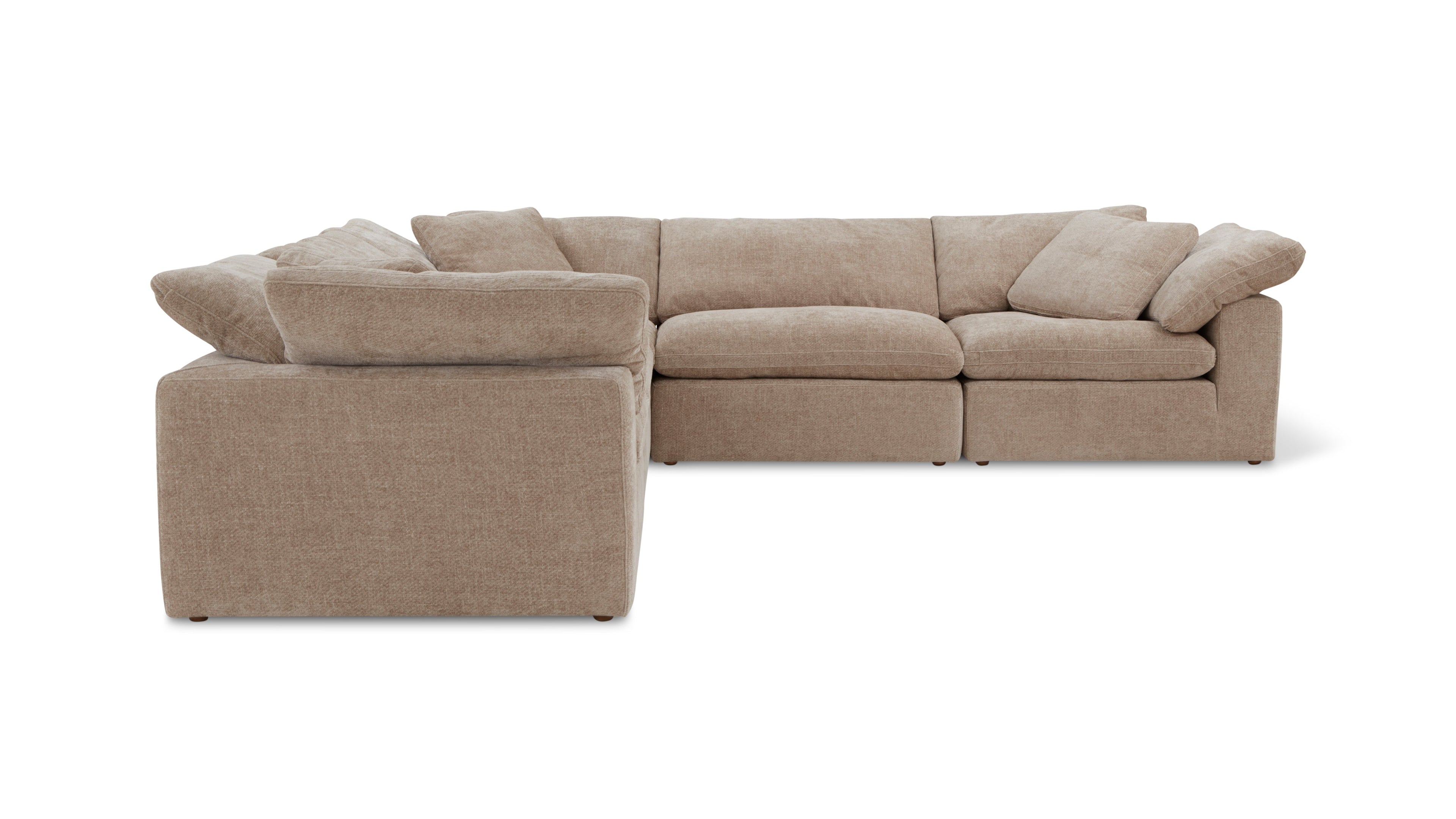 Movie Night™ 5-Piece Modular Sectional Closed, Large, Champagne