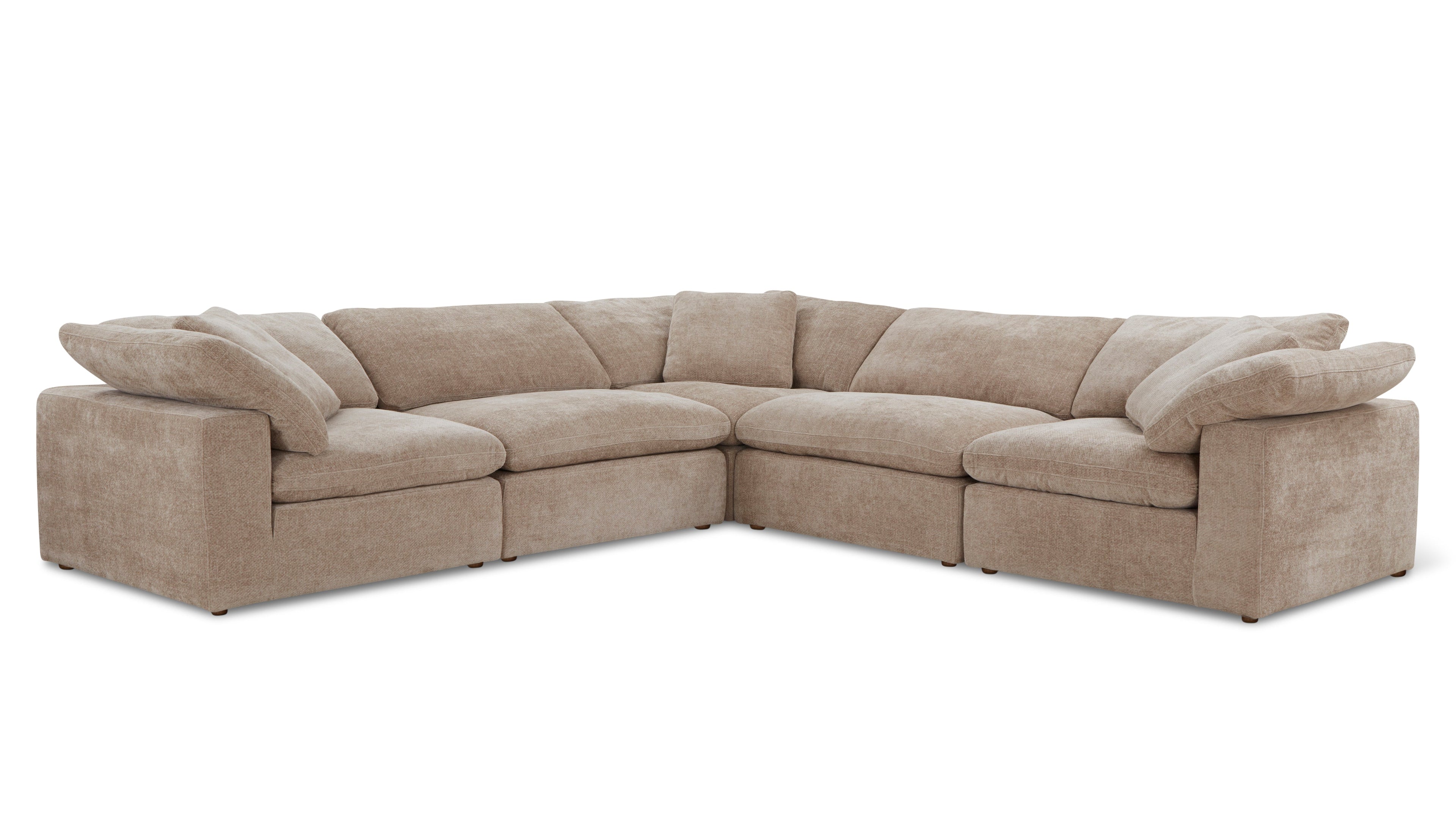 Movie Night™ 5-Piece Modular Sectional Closed, Large, Champagne