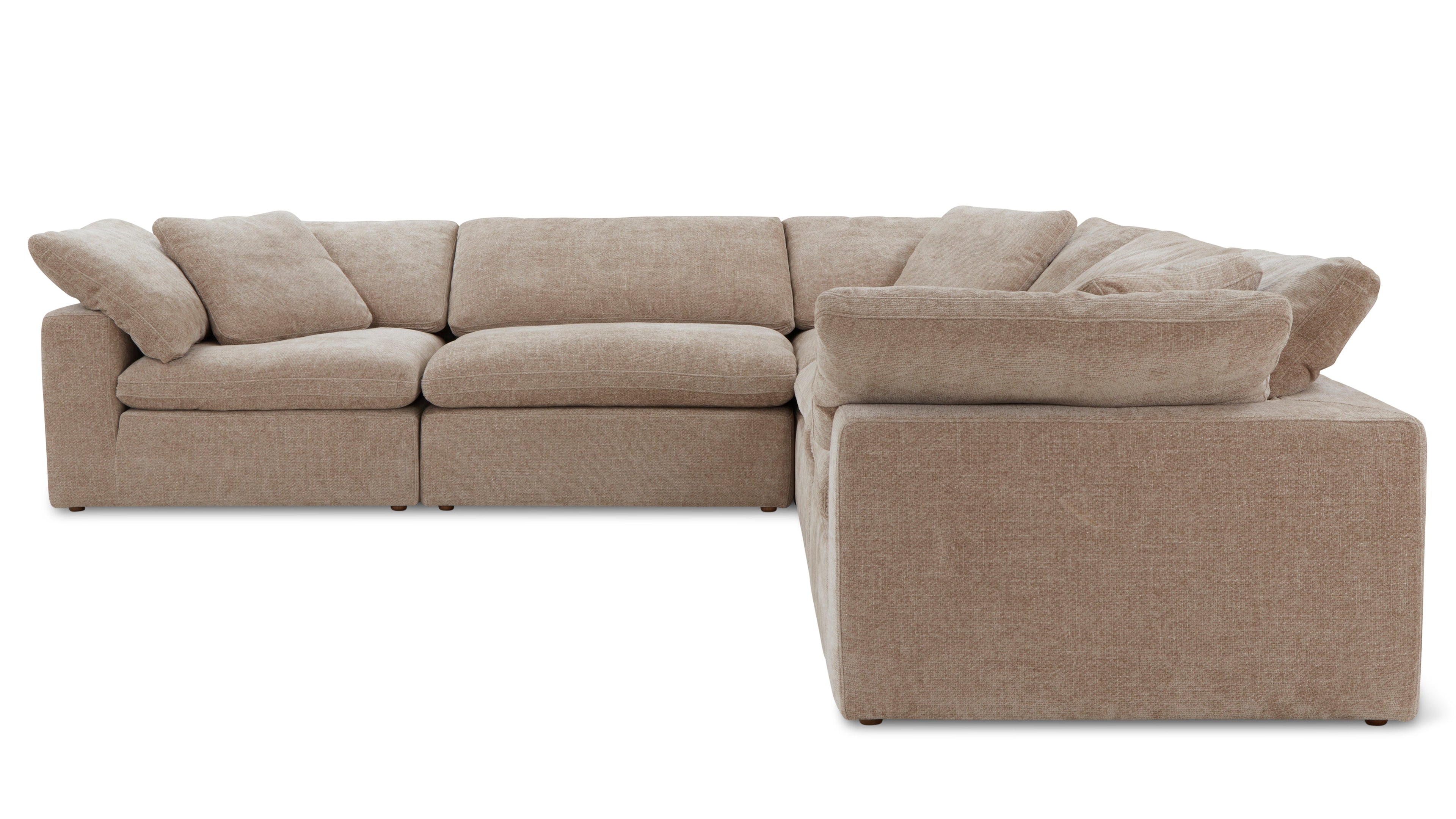 Movie Night™ 5-Piece Modular Sectional Closed, Large, Champagne