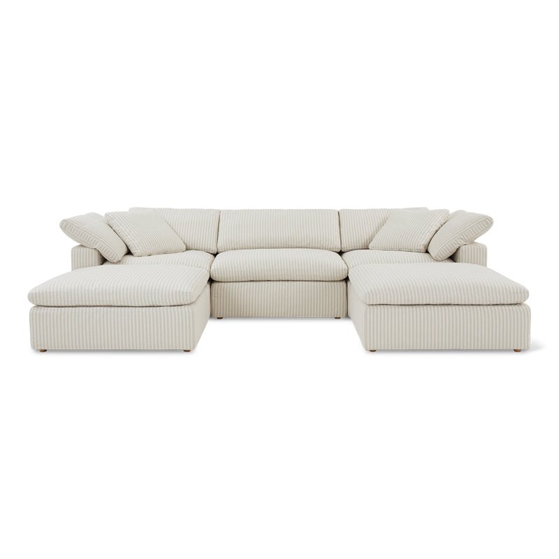 Movie Night™ 5-Piece Modular U-Shaped Sectional, Large, Newport Stripe