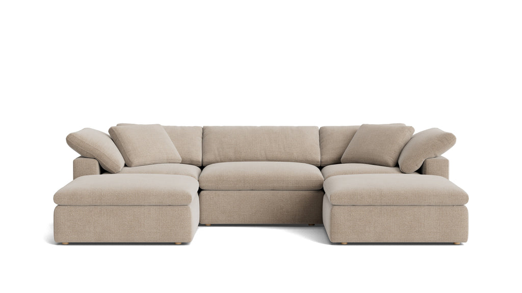 Movie Night™ 5-Piece Modular U-Shaped Sectional, Large, Champagne
