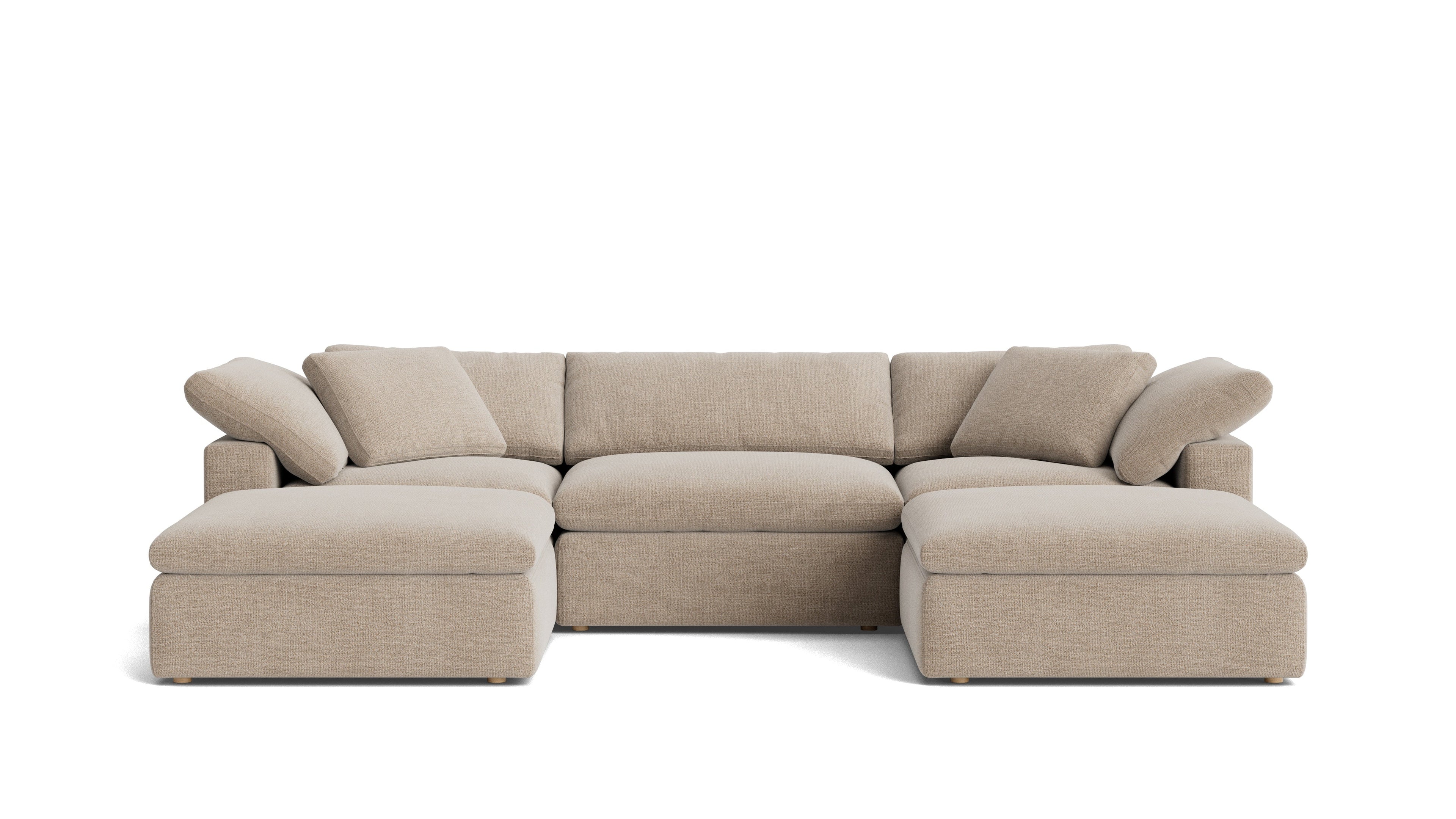 Movie Night™ 5-Piece Modular U-Shaped Sectional, Large, Champagne