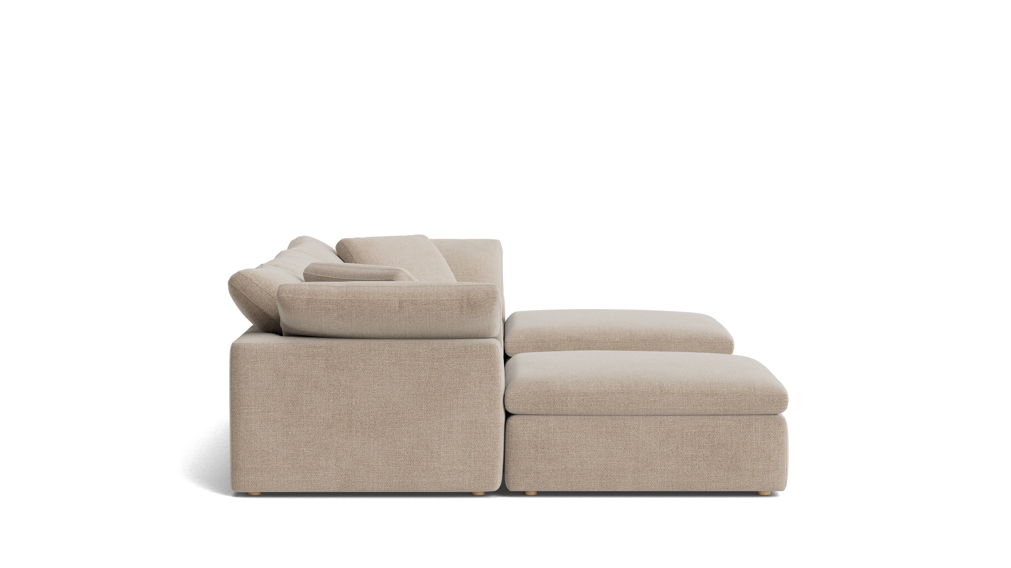 Movie Night™ 5-Piece Modular U-Shaped Sectional, Large, Champagne