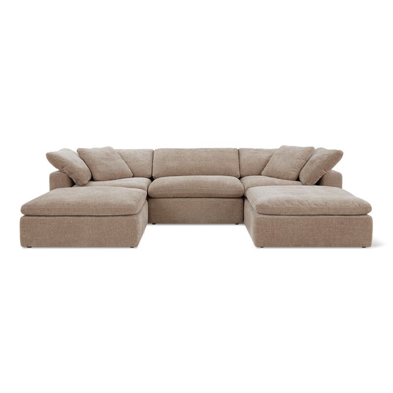 Movie Night™ 5-Piece Modular U-Shaped Sectional, Large, Champagne