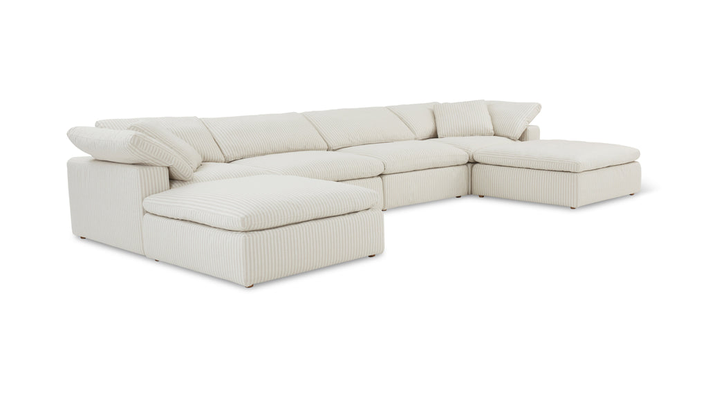 Movie Night™ 6-Piece Modular U-Shaped Sectional, Large, Newport Stripe