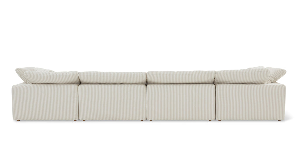 Movie Night™ 6-Piece Modular U-Shaped Sectional, Large, Newport Stripe
