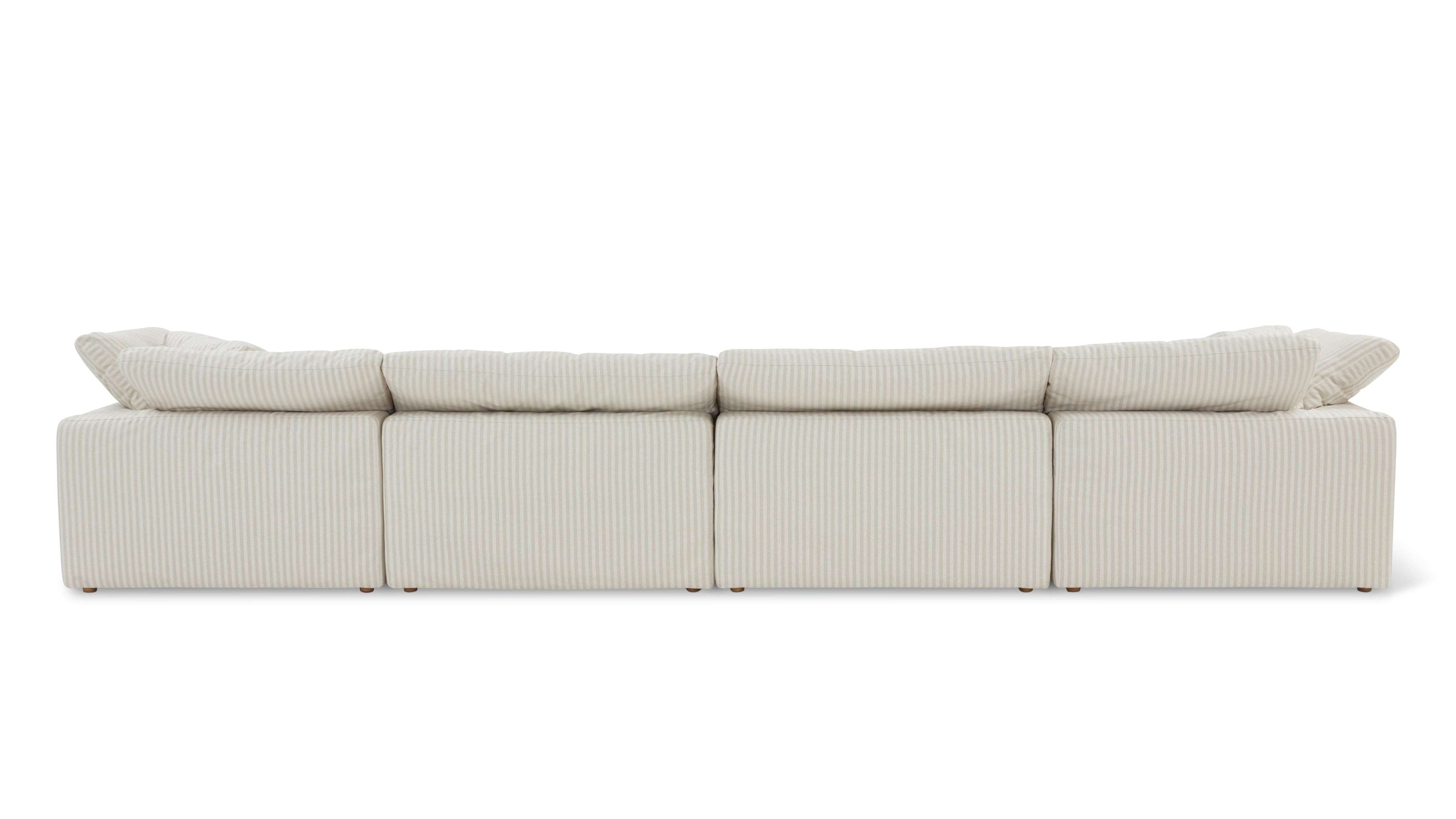 Movie Night™ 6-Piece Modular U-Shaped Sectional, Large, Newport Stripe