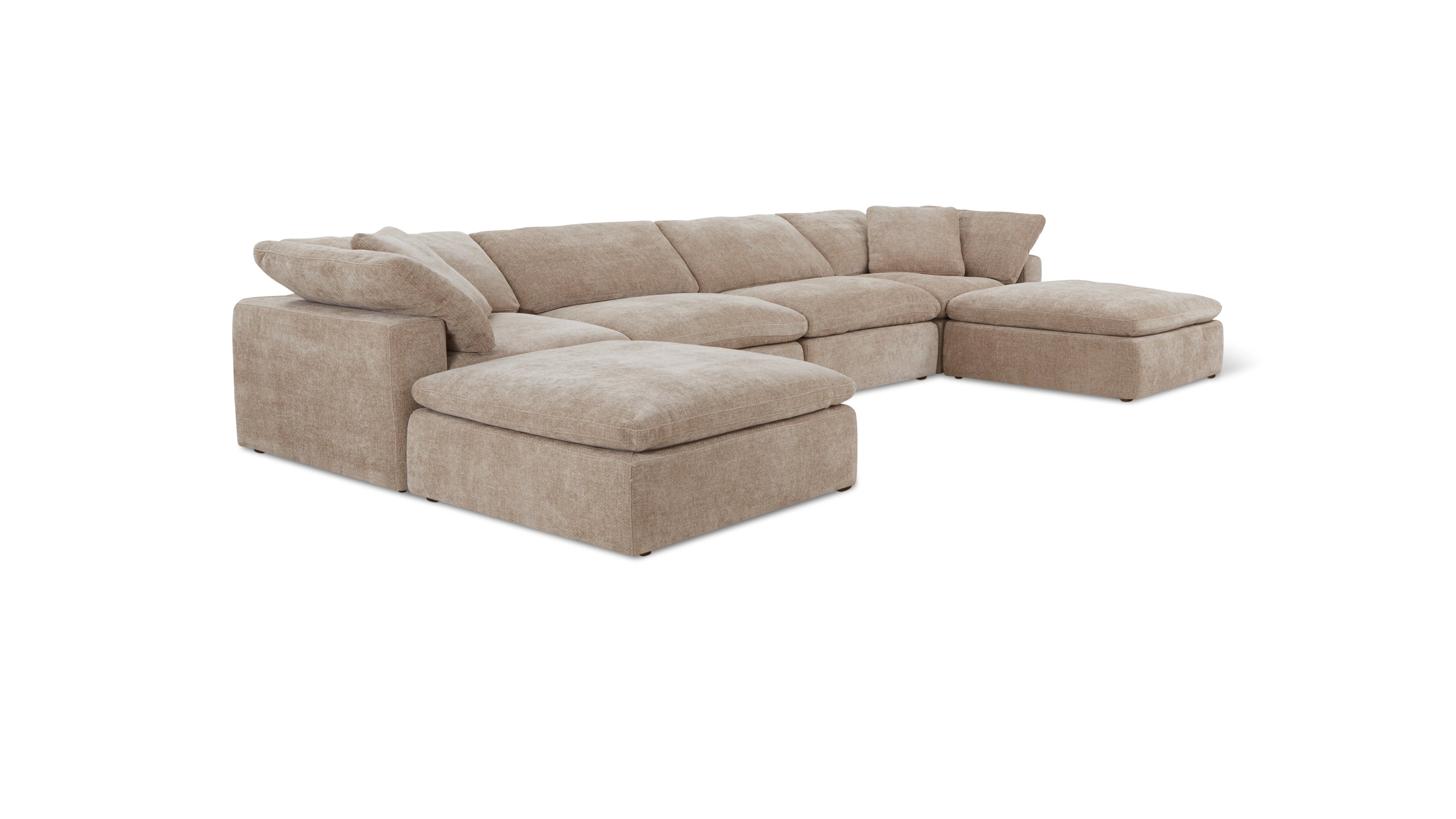 Movie Night™ 6-Piece Modular U-Shaped Sectional, Large, Champagne