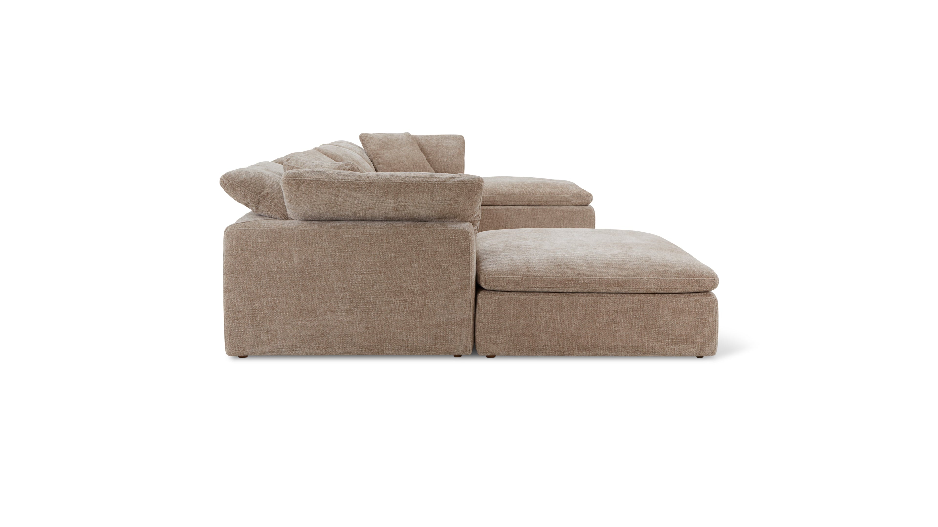 Movie Night™ 6-Piece Modular U-Shaped Sectional, Large, Champagne