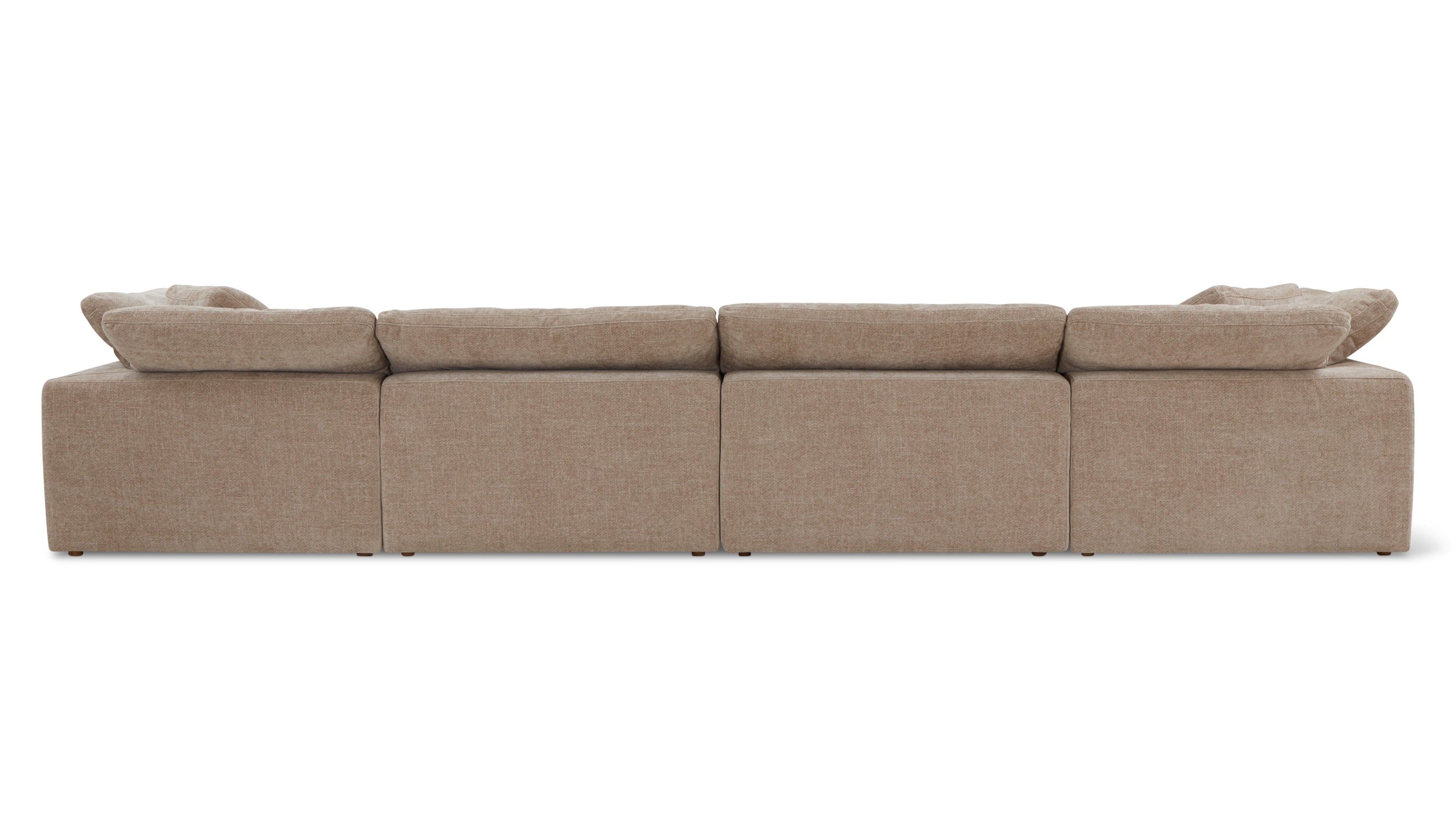 Movie Night™ 6-Piece Modular U-Shaped Sectional, Large, Champagne