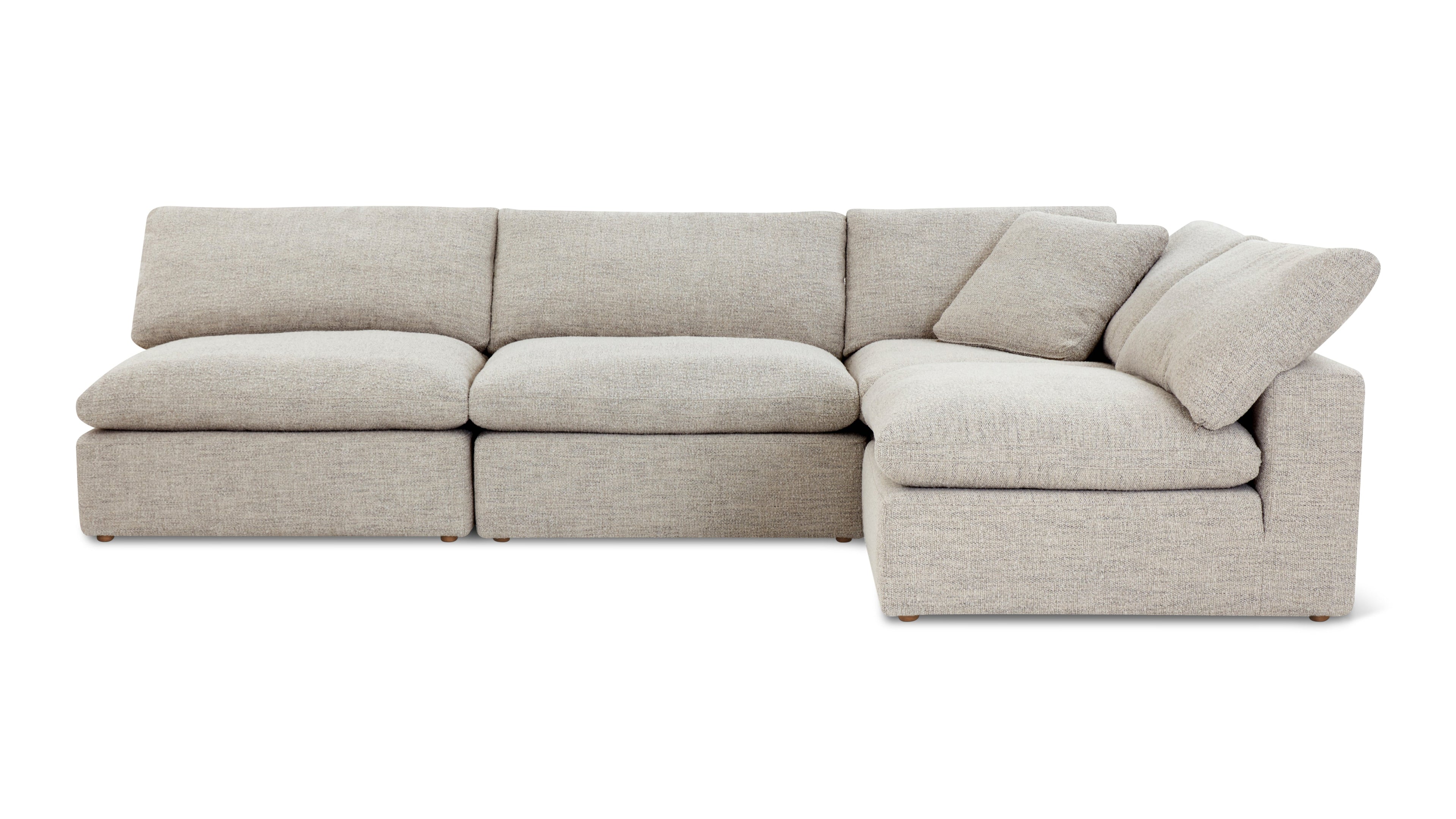 Movie Night™ 4-Piece Modular Sectional Open, Large, Oatmeal