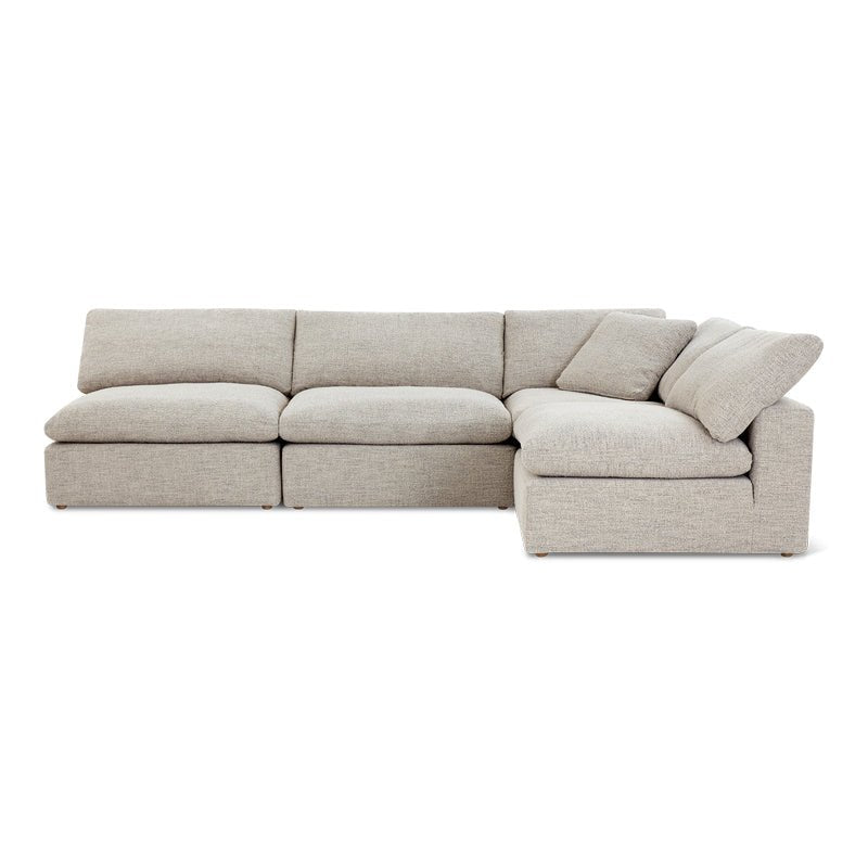 Movie Night™ 4-Piece Modular Sectional Open, Large, Oatmeal