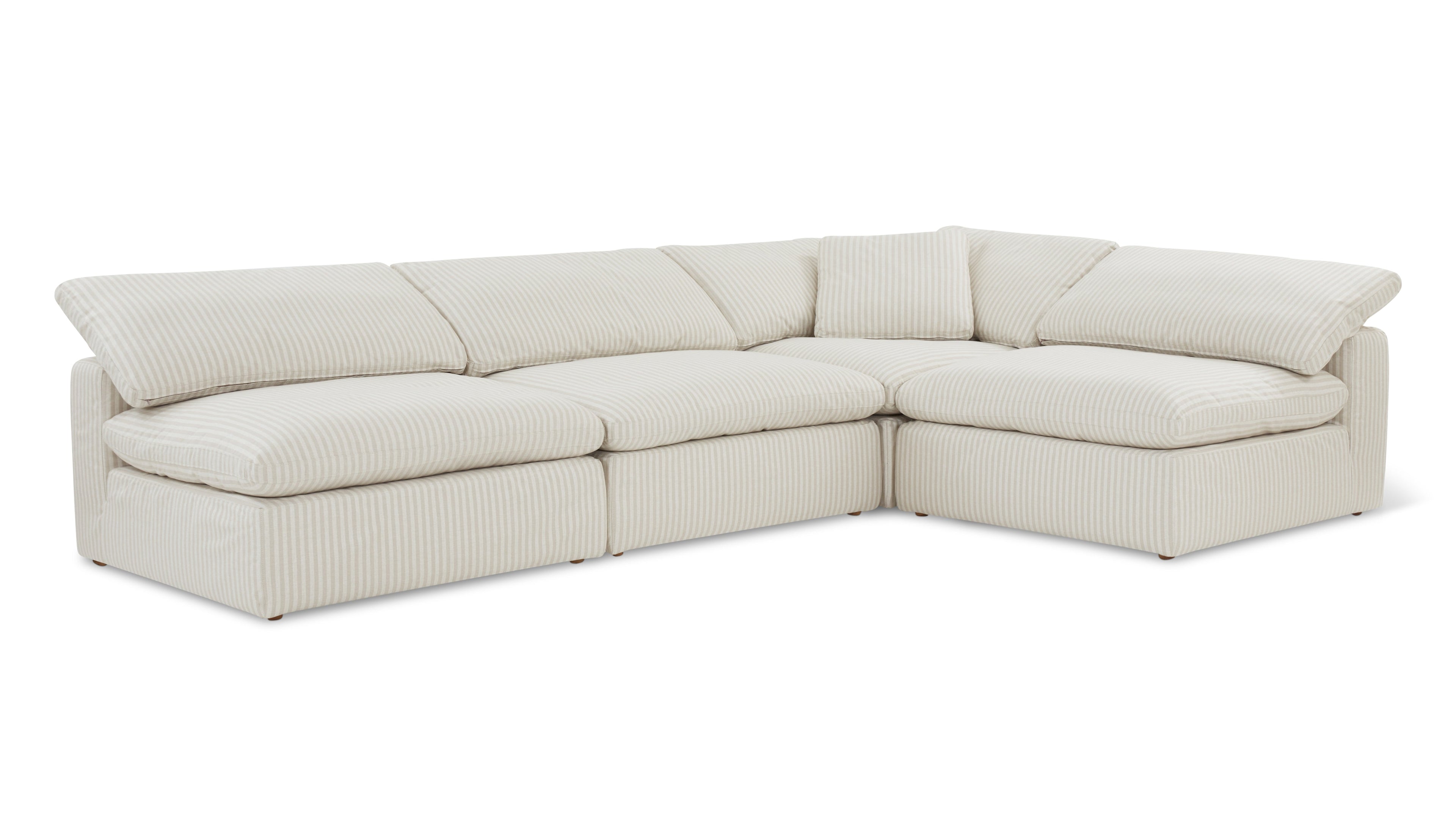 Movie Night™ 4-Piece Modular Sectional Open, Large, Newport Stripe