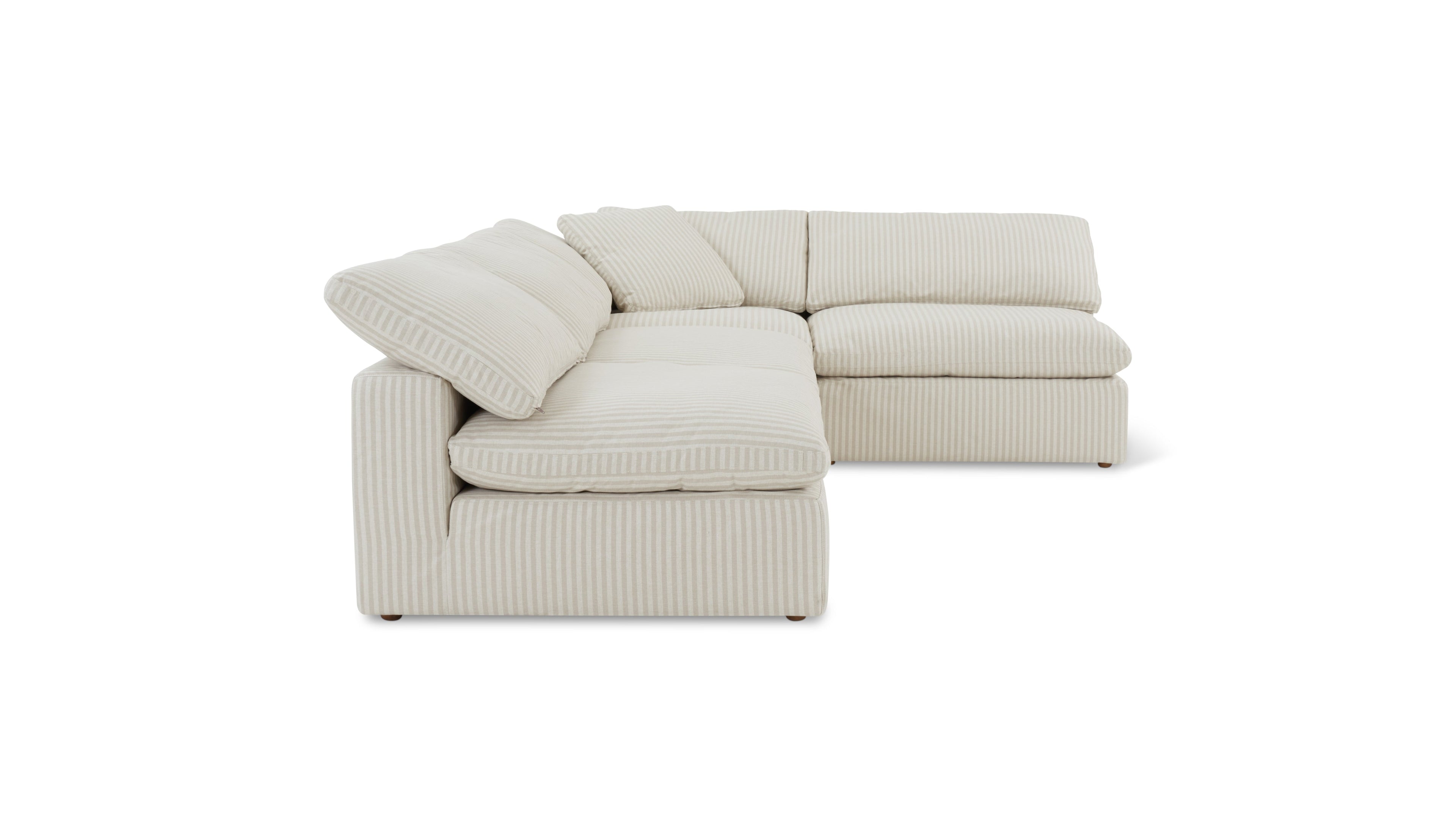 Movie Night™ 4-Piece Modular Sectional Open, Large, Newport Stripe
