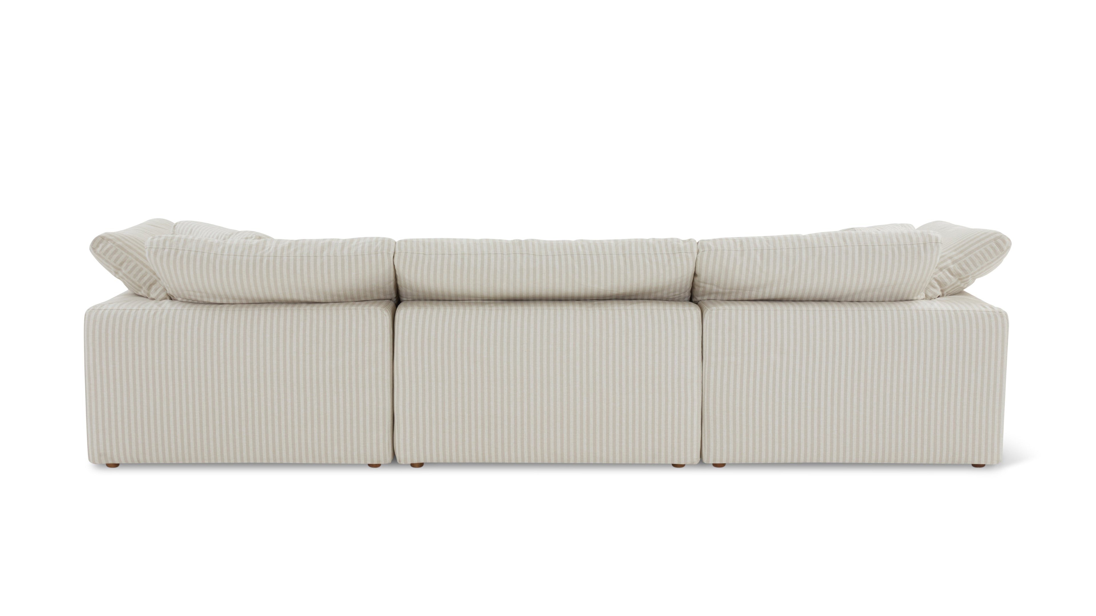Movie Night™ 4-Piece Modular Sectional Open, Large, Newport Stripe