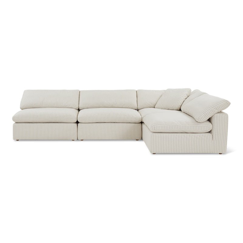 Movie Night™ 4-Piece Modular Sectional Open, Large, Newport Stripe