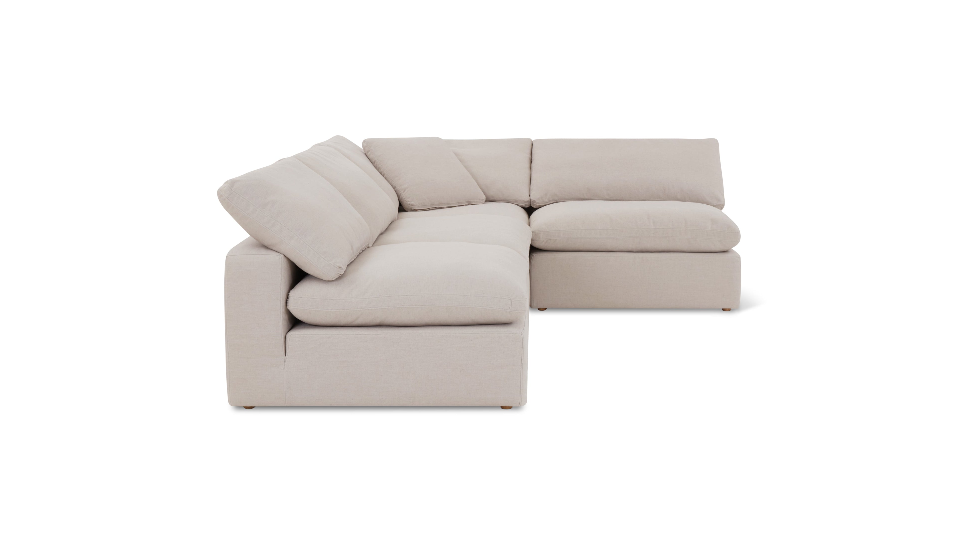 Movie Night™ 4-Piece Modular Sectional Open, Large, Clay