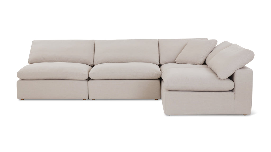 Movie Night™ 4-Piece Modular Sectional Open, Large, Clay