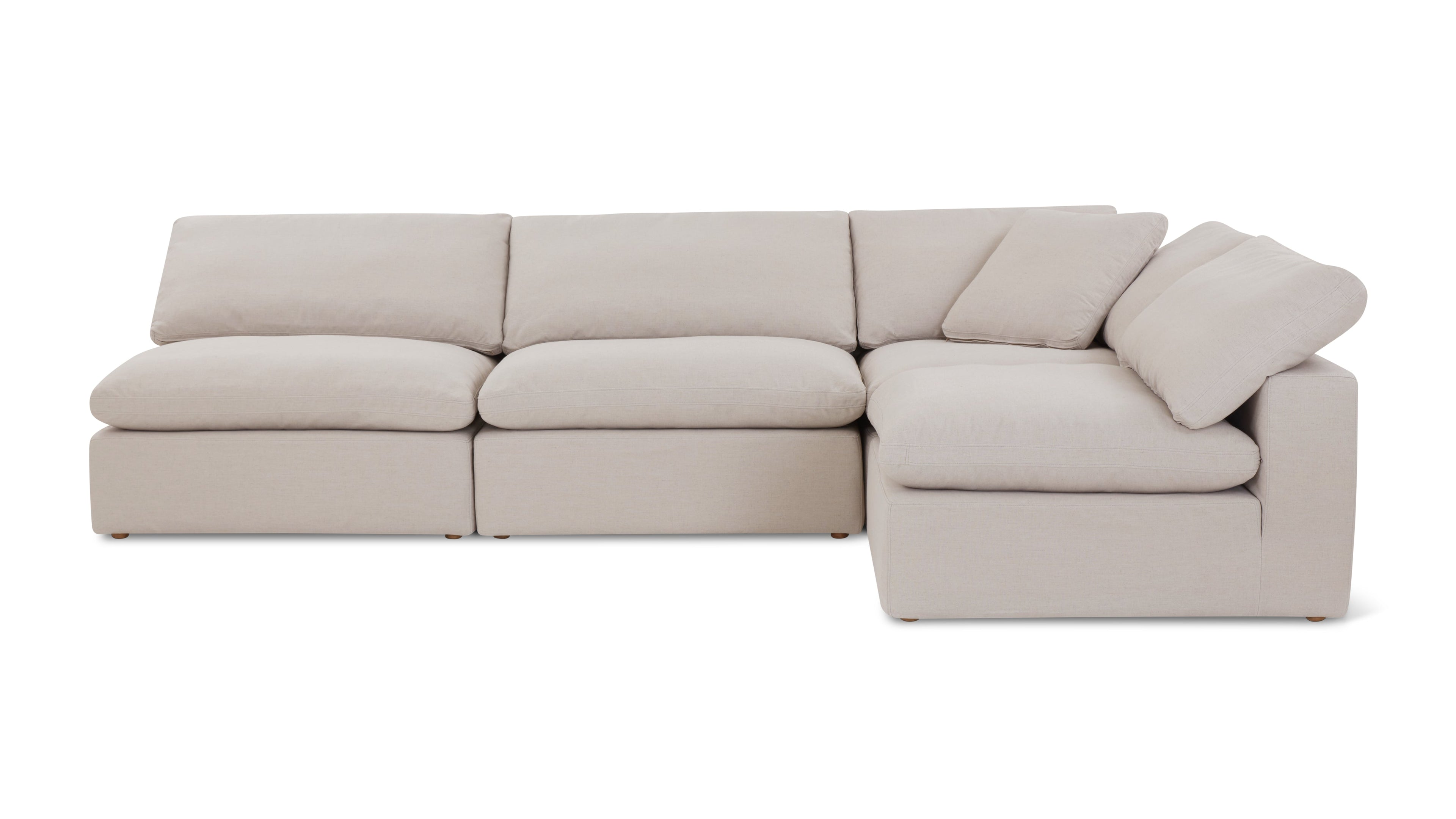 Movie Night™ 4-Piece Modular Sectional Open, Large, Clay