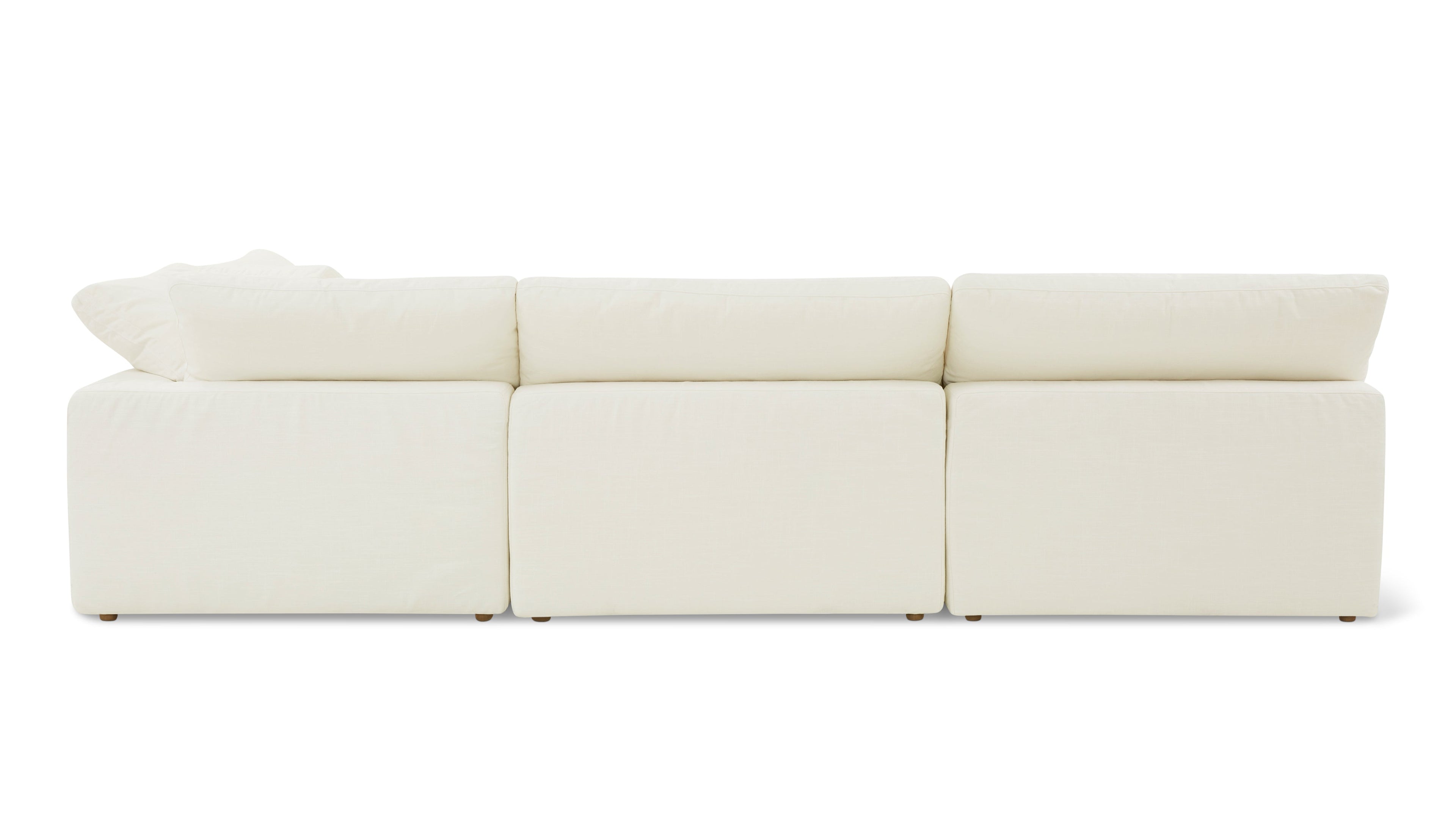 Movie Night™ 4-Piece Modular Sectional Open, Large, Cream Linen