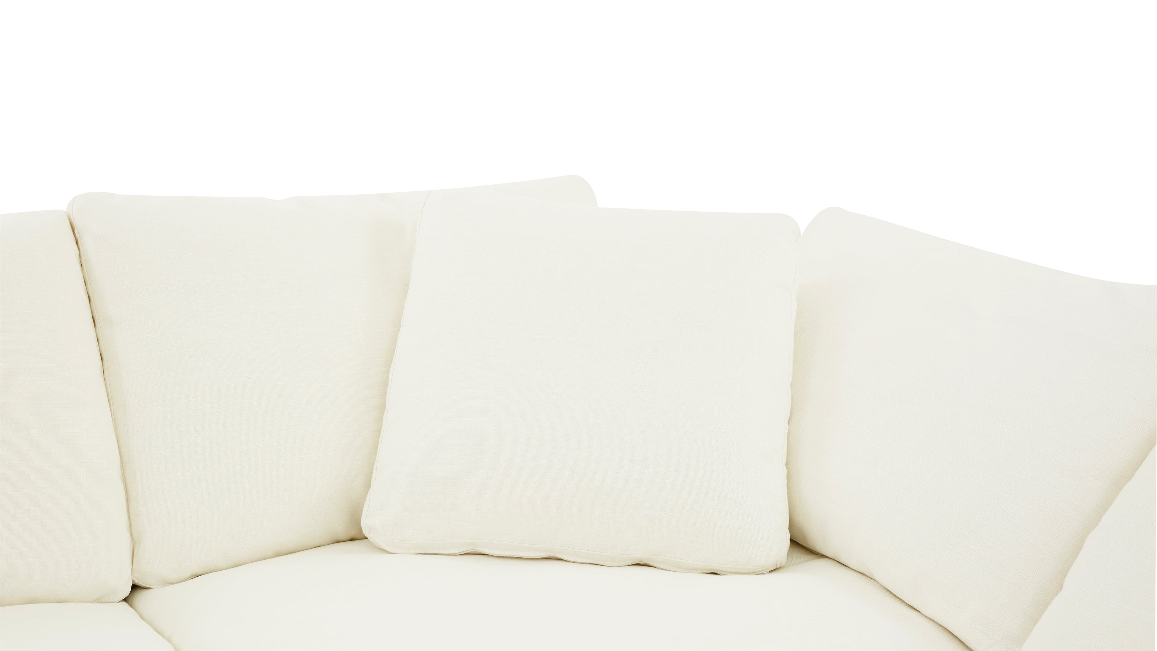 Movie Night™ 4-Piece Modular Sectional Open, Large, Cream Linen