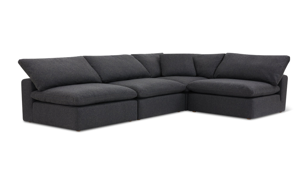 Movie Night™ 4-Piece Modular Sectional Open, Large, Dark Shadow