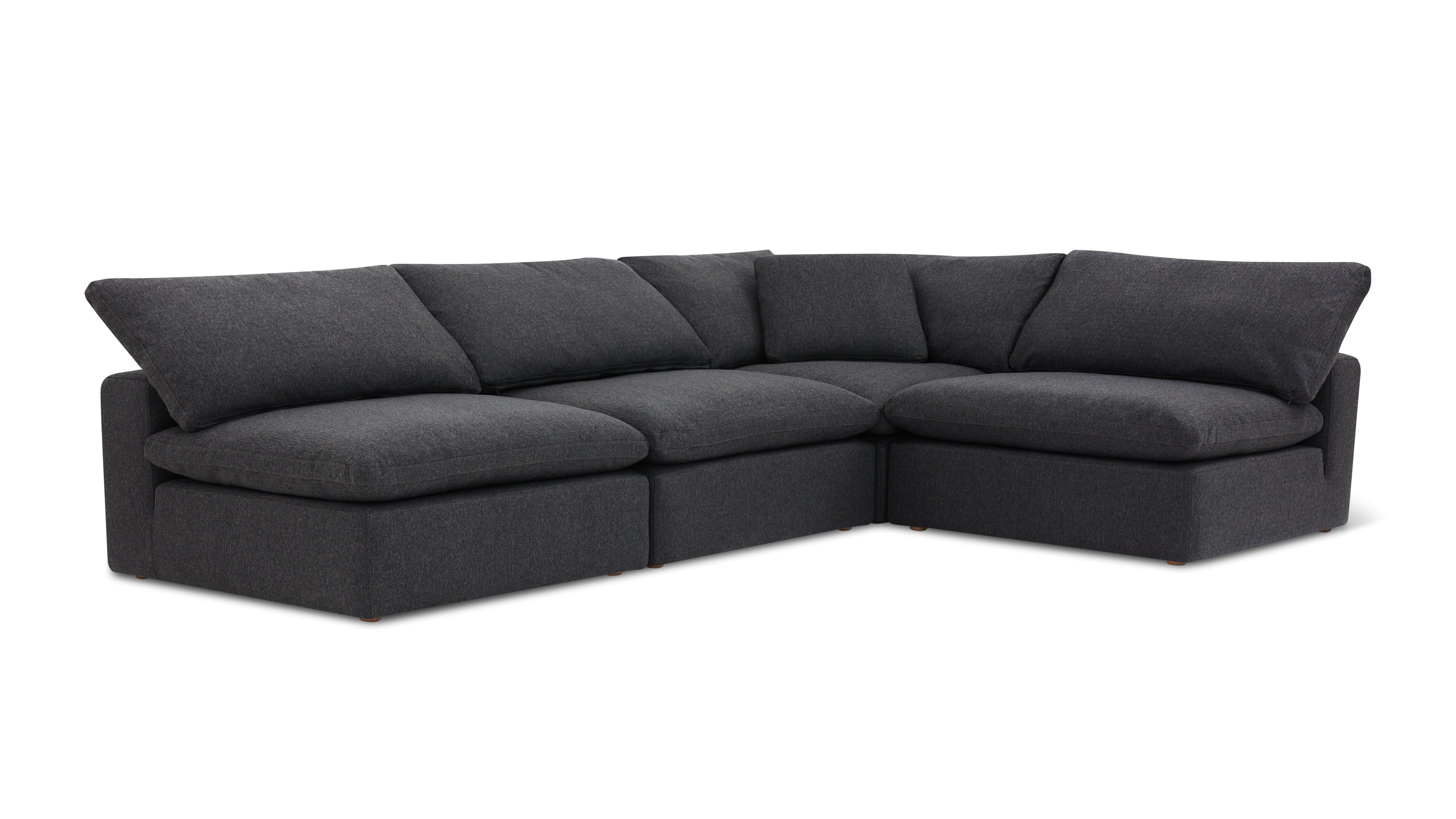 Movie Night™ 4-Piece Modular Sectional Open, Large, Dark Shadow