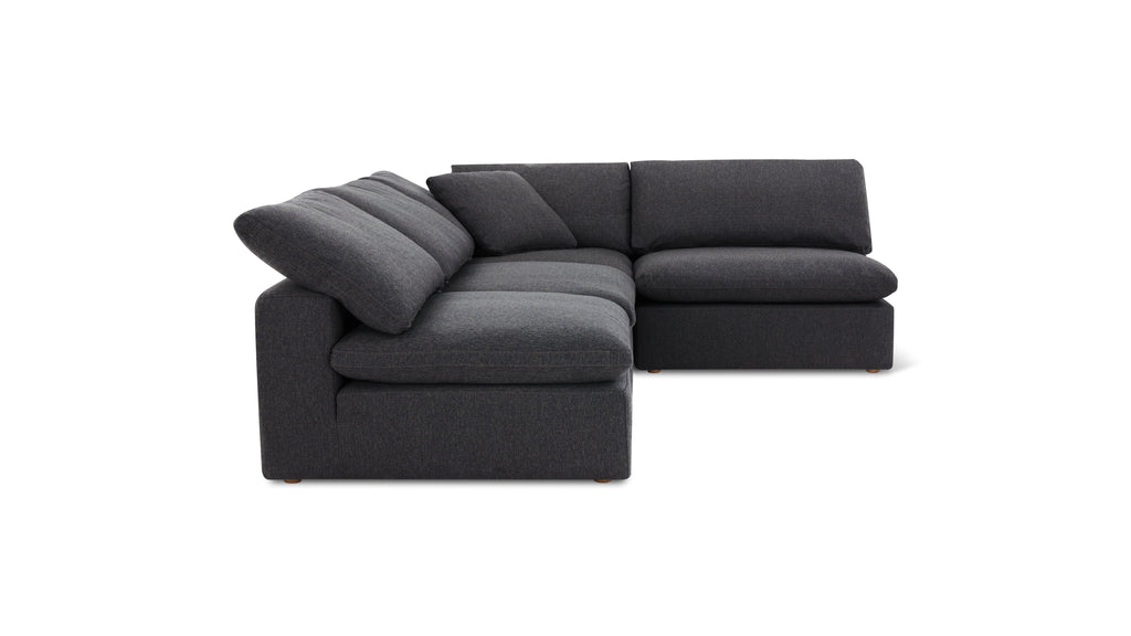 Movie Night™ 4-Piece Modular Sectional Open, Large, Dark Shadow