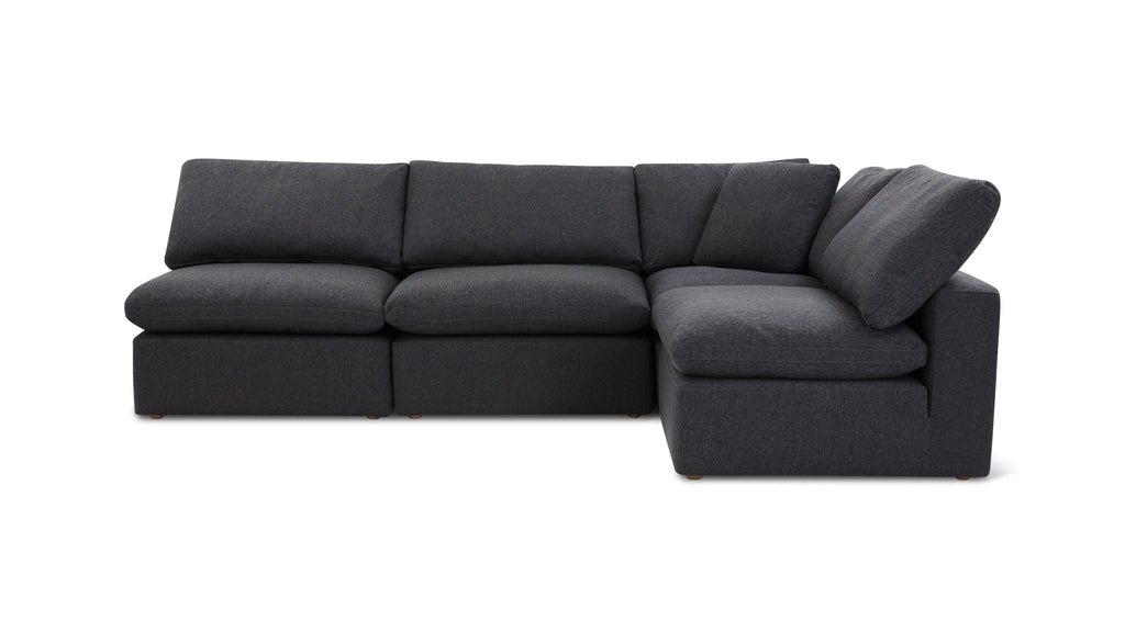 Movie Night™ 4-Piece Modular Sectional Open, Large, Dark Shadow