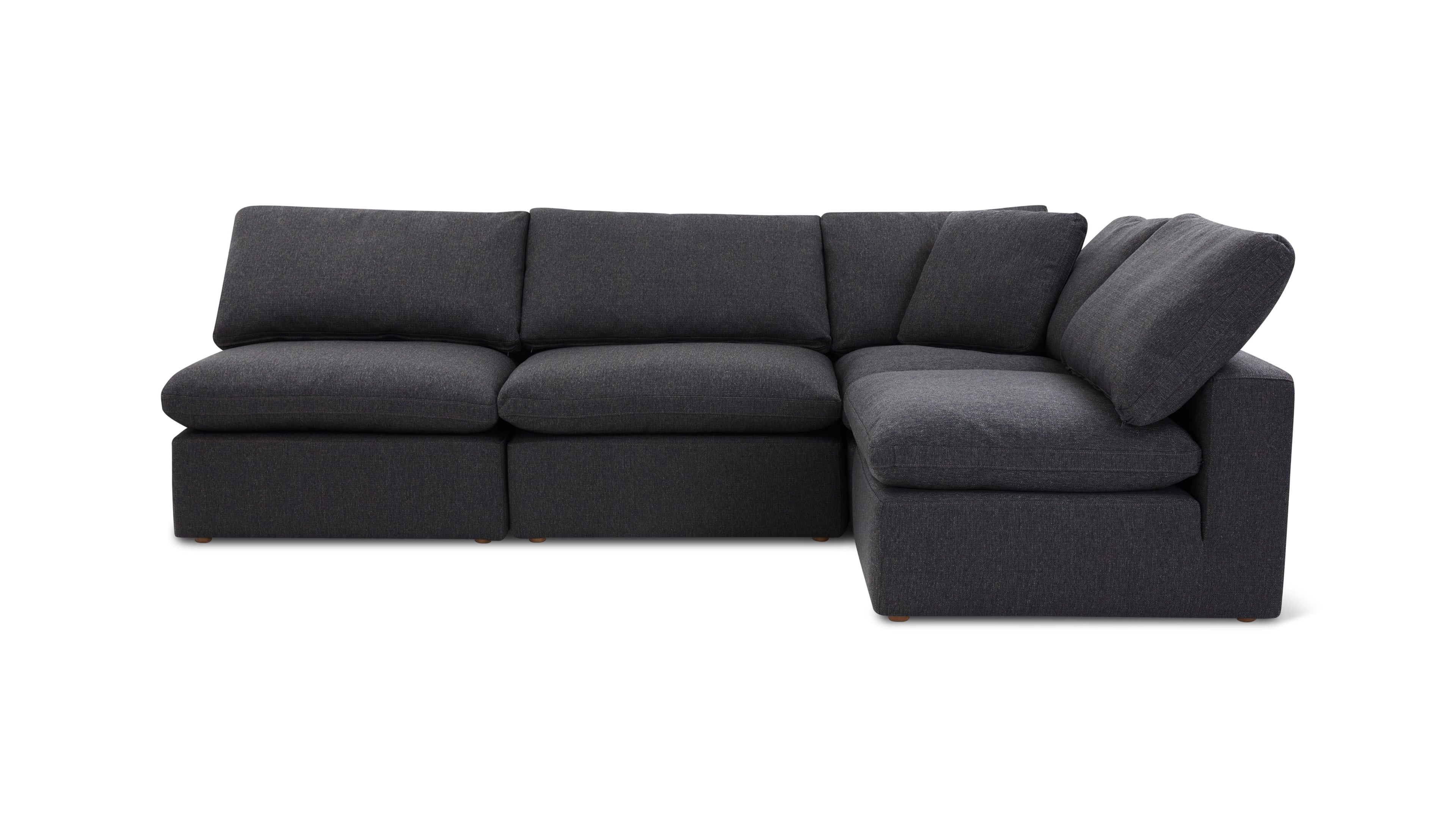Movie Night™ 4-Piece Modular Sectional Open, Large, Dark Shadow