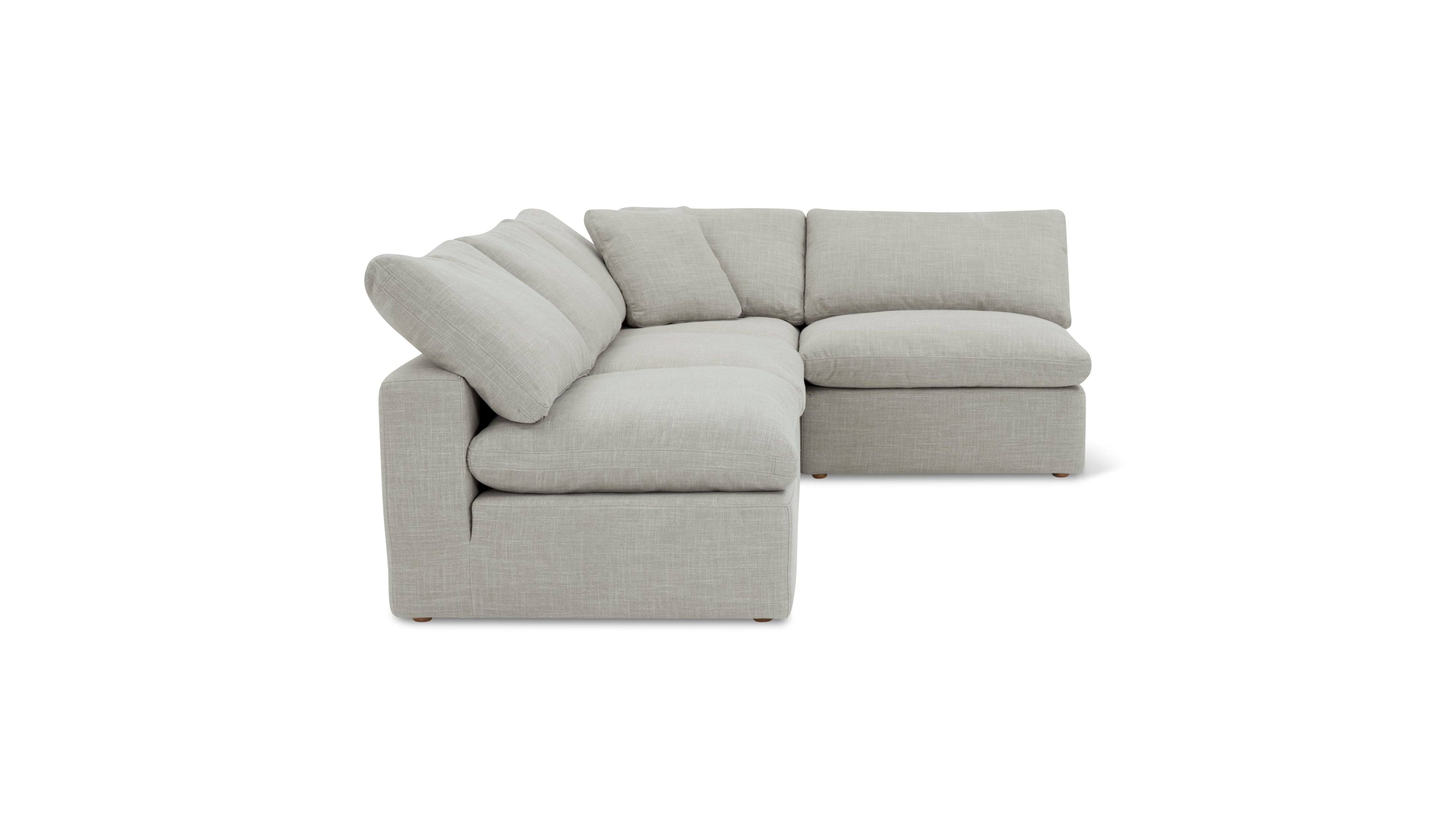 Movie Night™ 4-Piece Modular Sectional Open, Large, Light Pebble