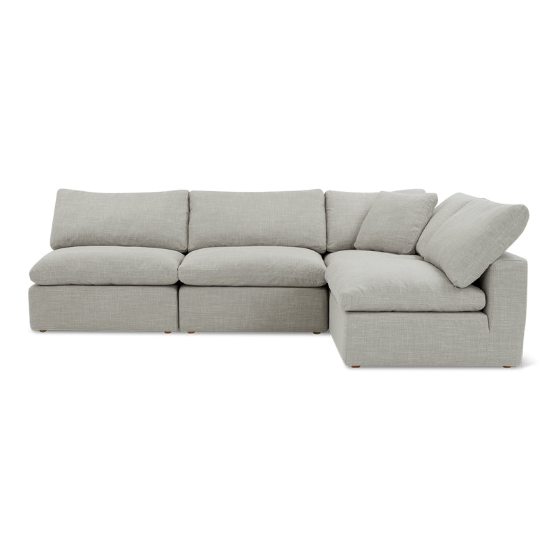 Movie Night™ 4-Piece Modular Sectional Open, Large, Light Pebble