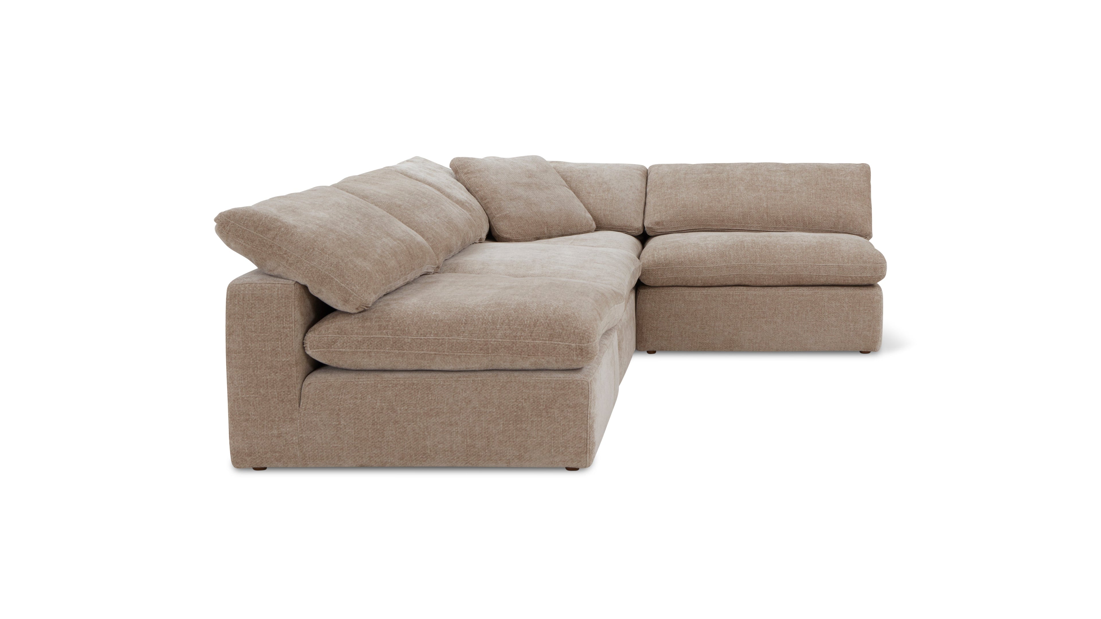 Movie Night™ 4-Piece Modular Sectional Open, Large, Champagne