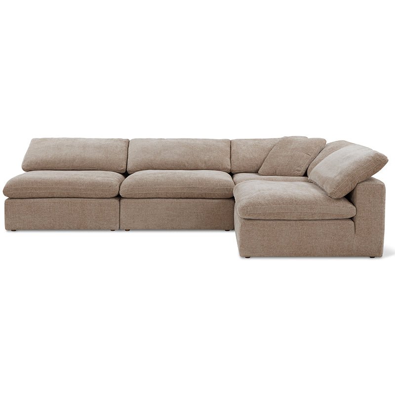 Movie Night™ 4-Piece Modular Sectional Open, Large, Champagne
