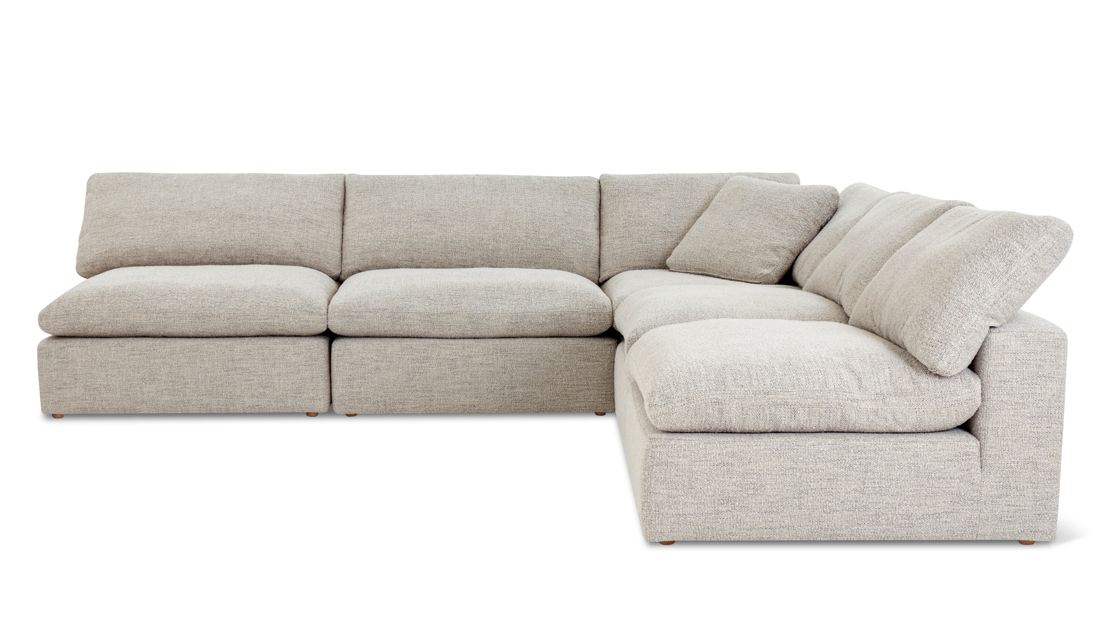 Movie Night™ 5-Piece Modular Sectional Open, Large, Oatmeal