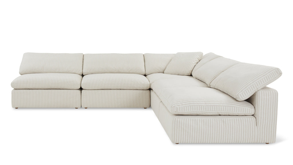 Movie Night™ 5-Piece Modular Sectional Open, Large, Newport Stripe