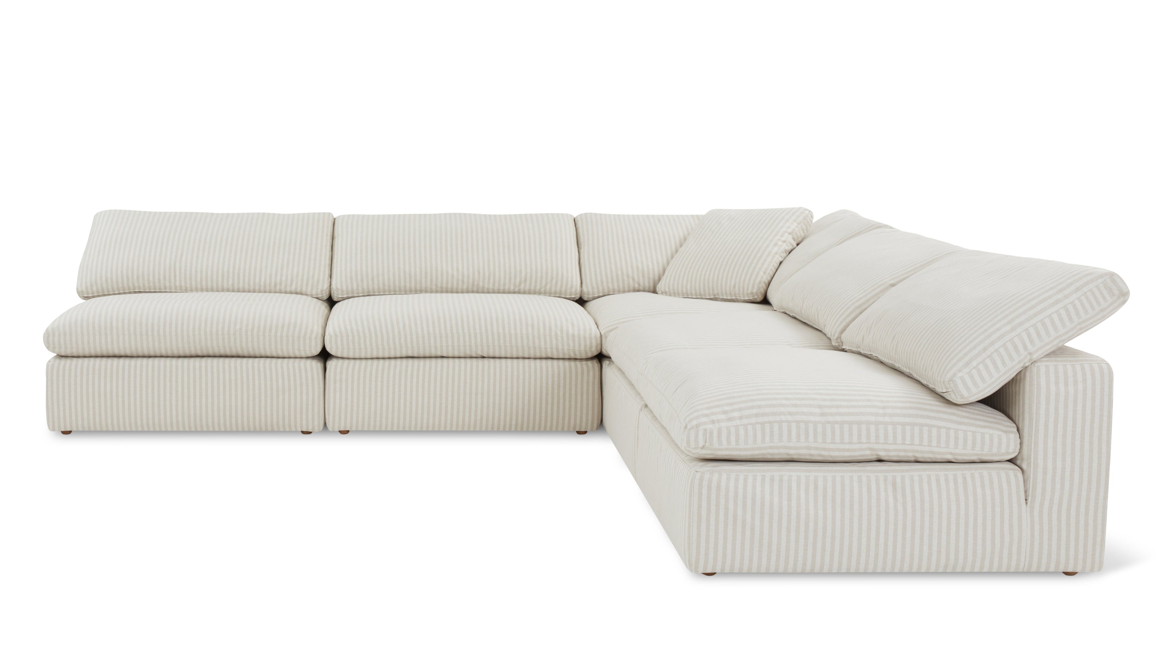 Movie Night™ 5-Piece Modular Sectional Open, Large, Newport Stripe