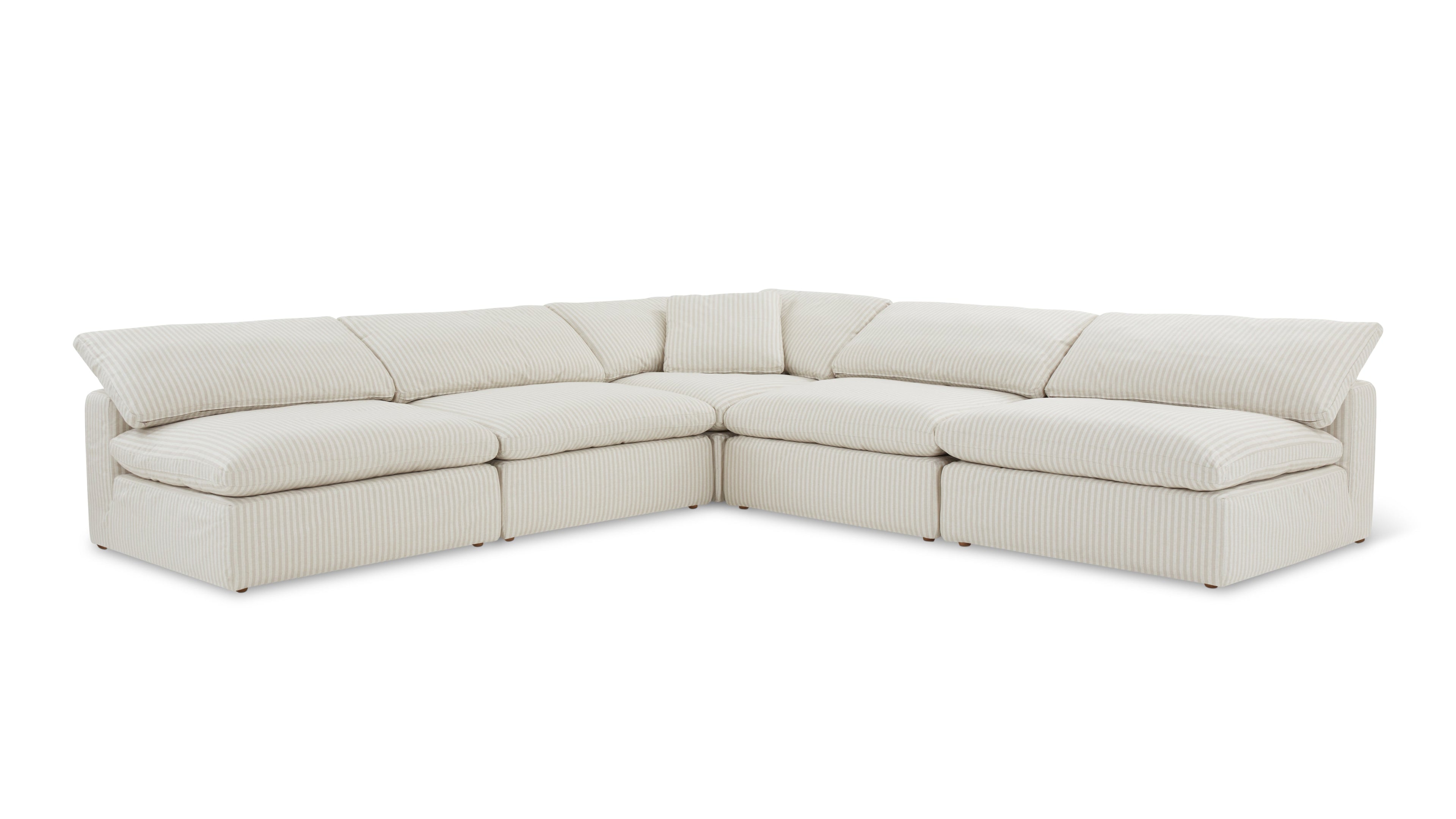 Movie Night™ 5-Piece Modular Sectional Open, Large, Newport Stripe