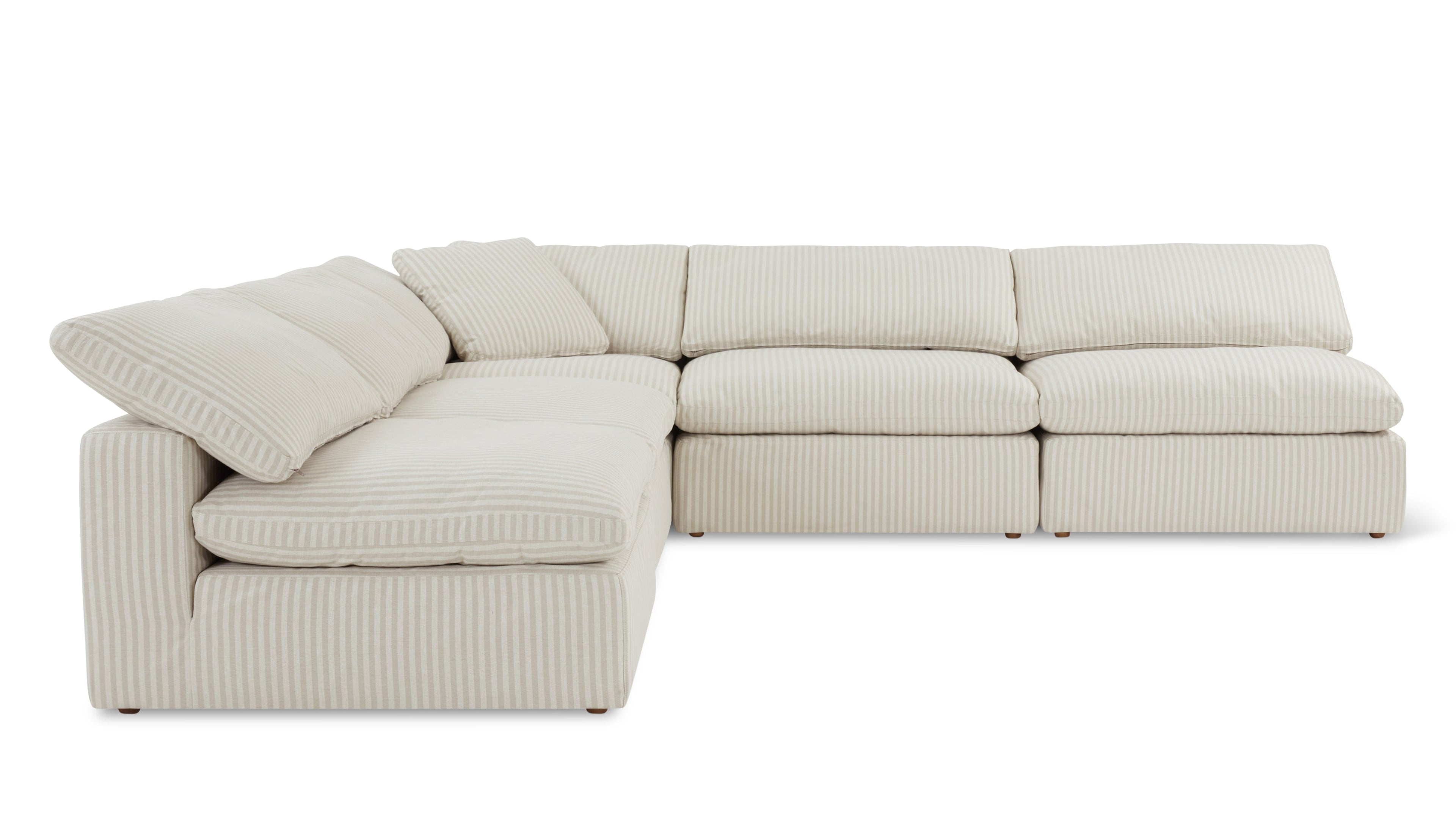 Movie Night™ 5-Piece Modular Sectional Open, Large, Newport Stripe