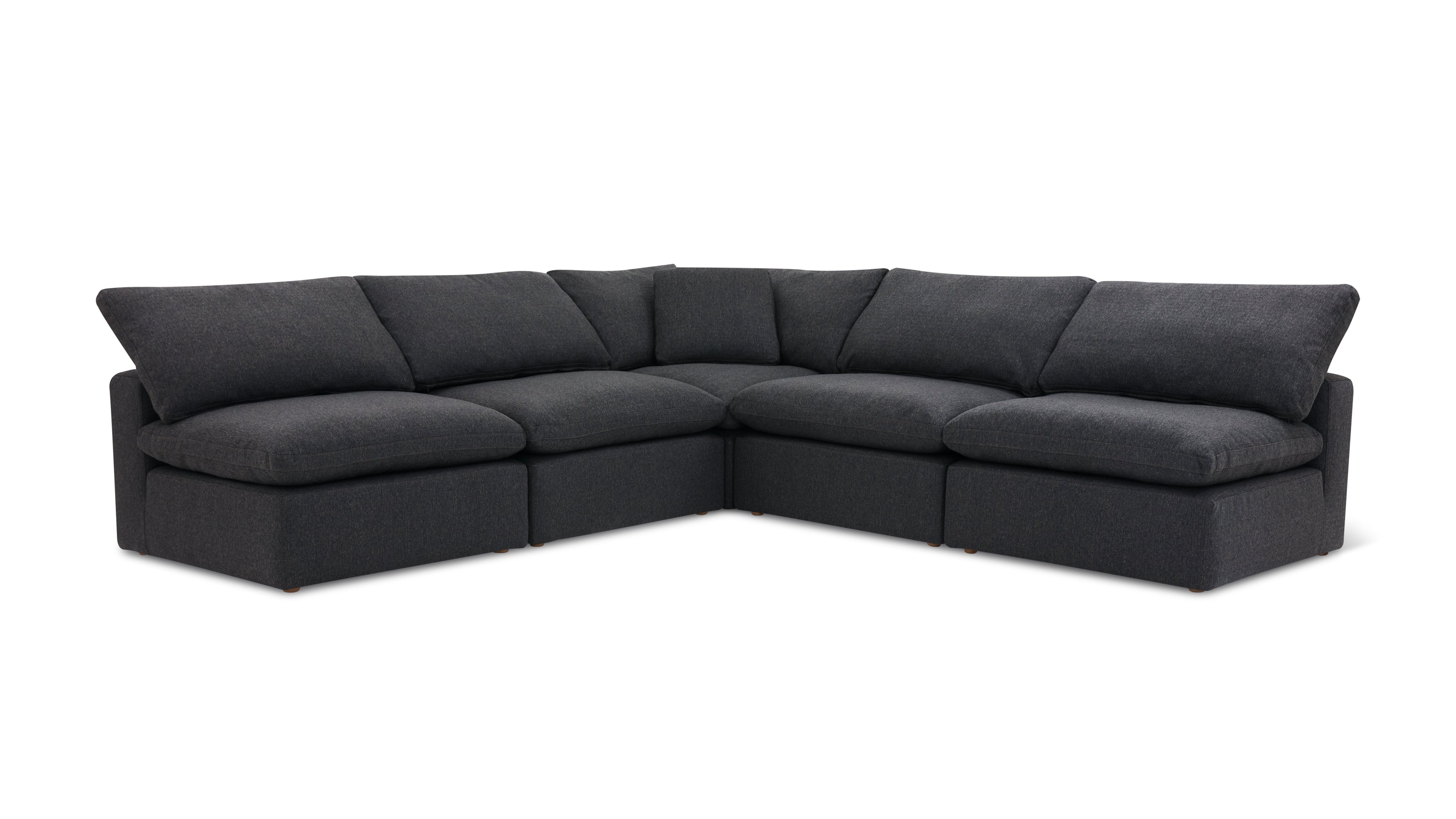 Movie Night™ 5-Piece Modular Sectional Open, Large, Dark Shadow