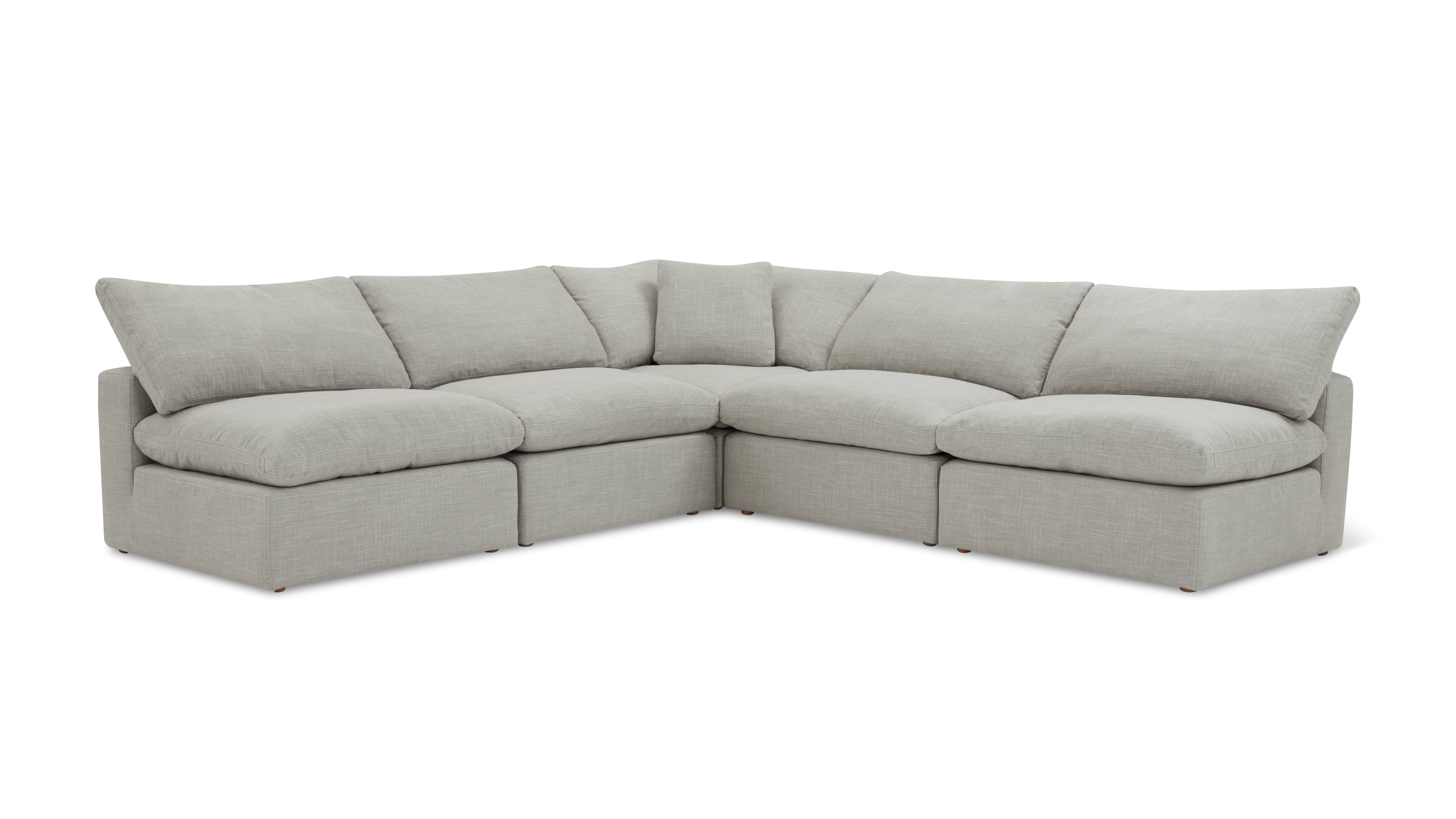 Movie Night™ 5-Piece Modular Sectional Open, Large, Light Pebble