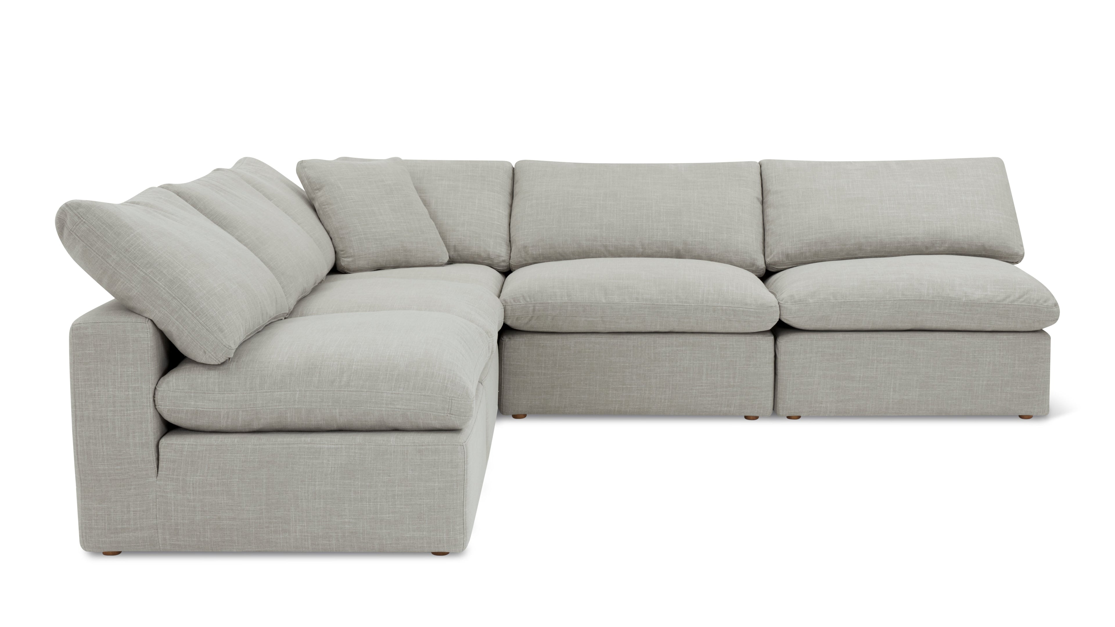 Movie Night™ 5-Piece Modular Sectional Open, Large, Light Pebble